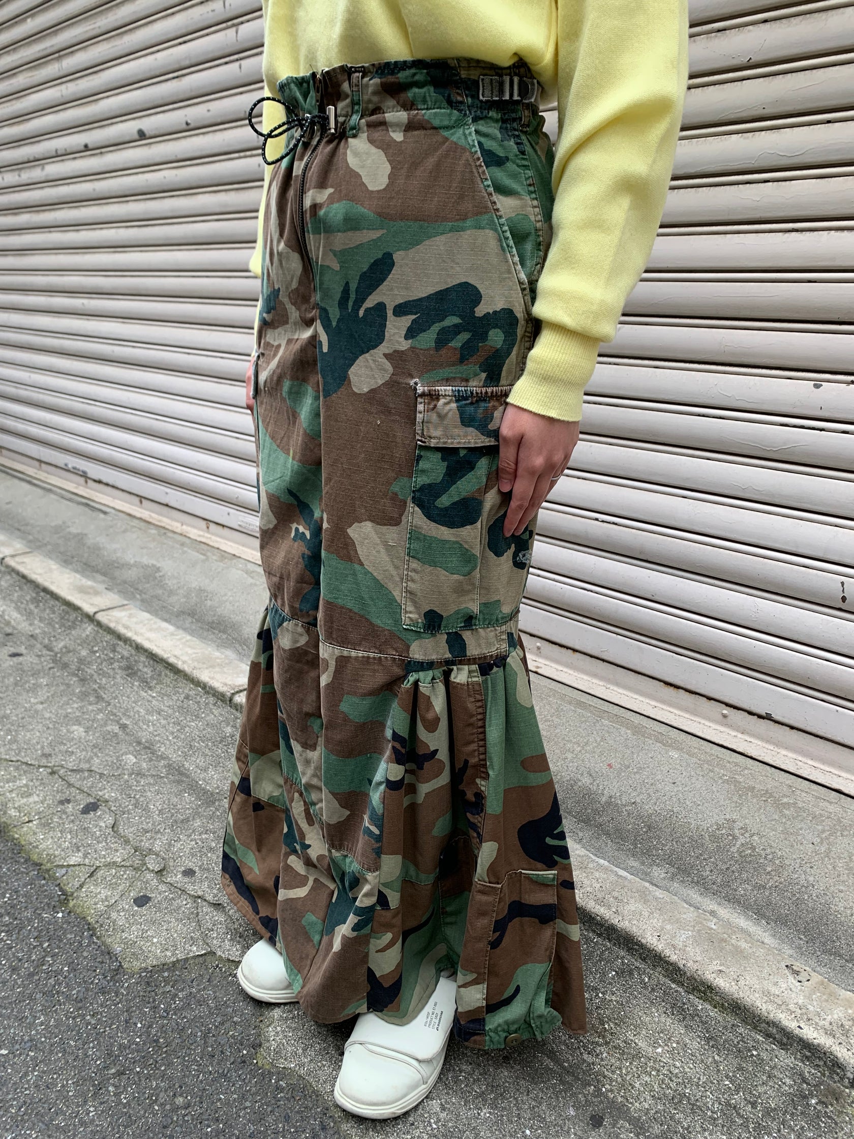 REMAKE MILITARY LONG SKIRT