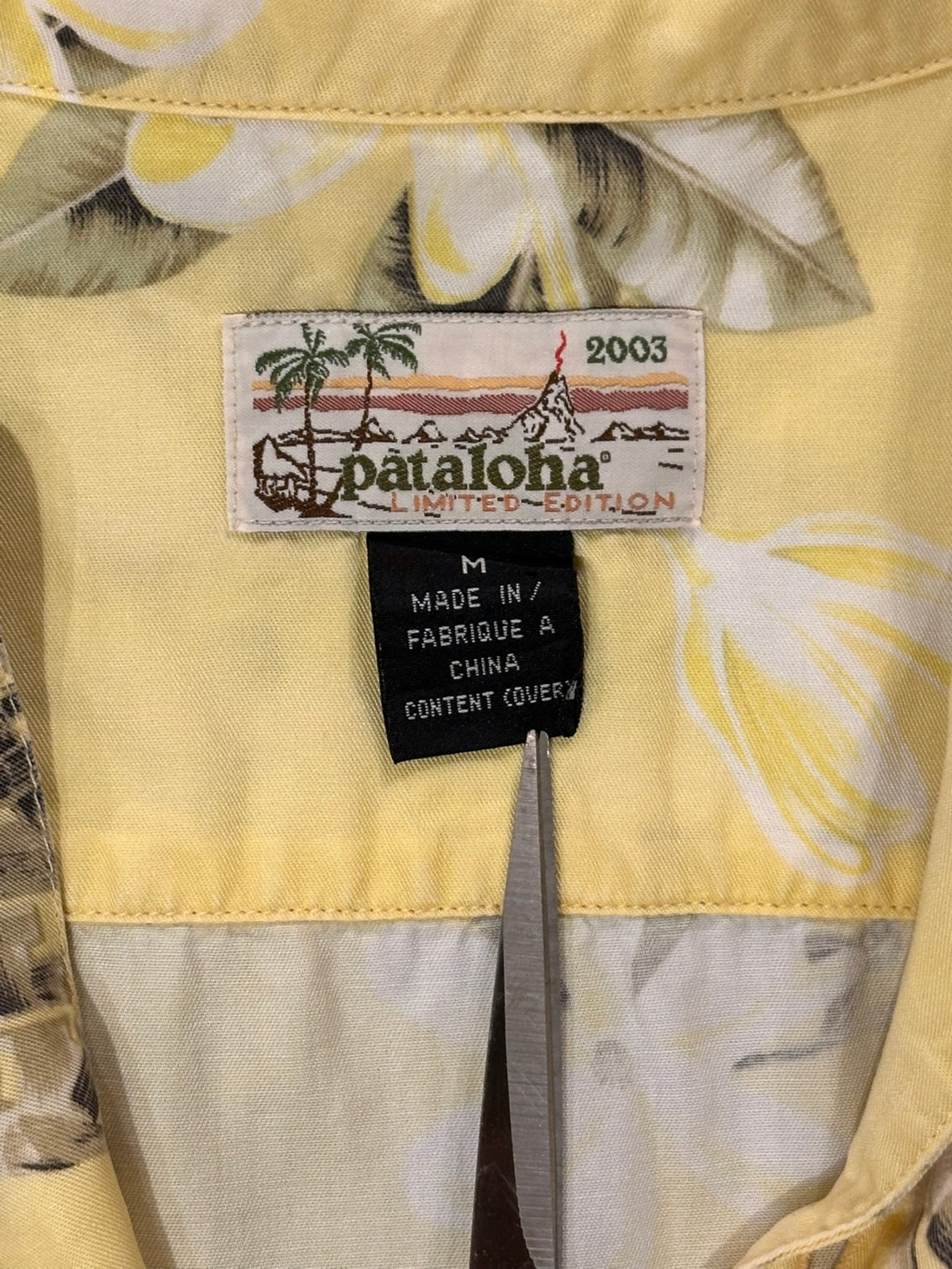 00’s PATAGONIA「Pataloha Yellow Marlin & Plumeria」アロハシャツ