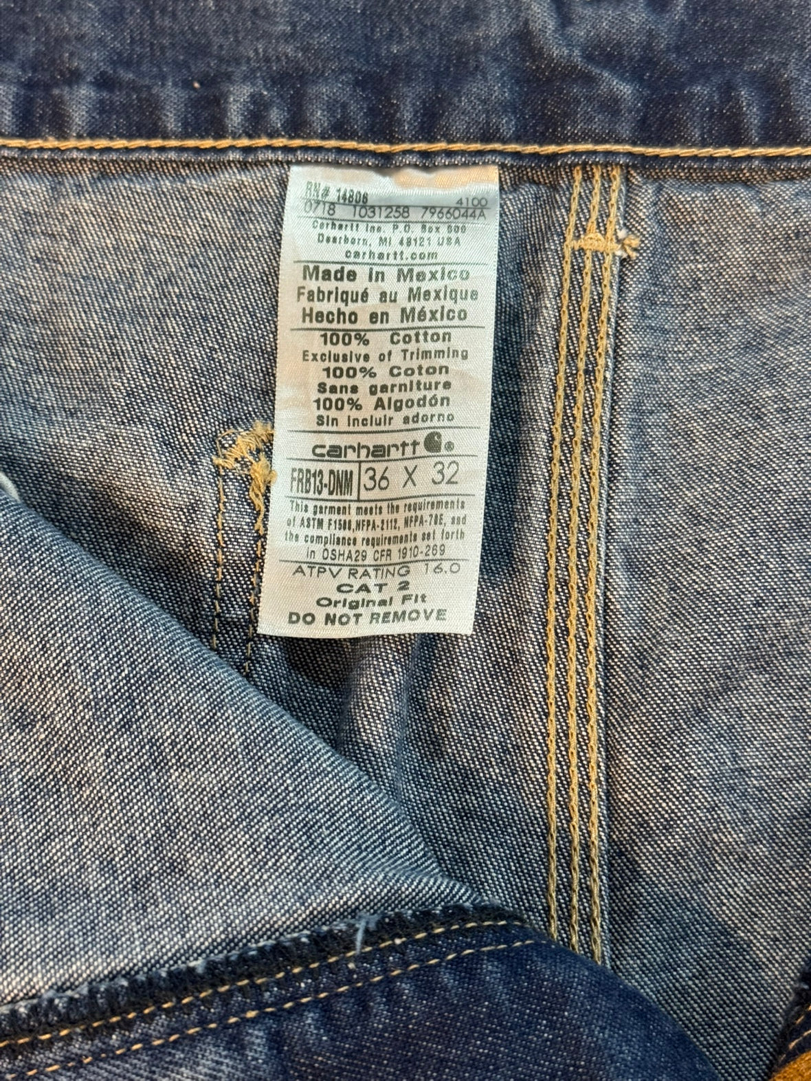 00's CARHART 「Original Fit」ワークデニムパンツ