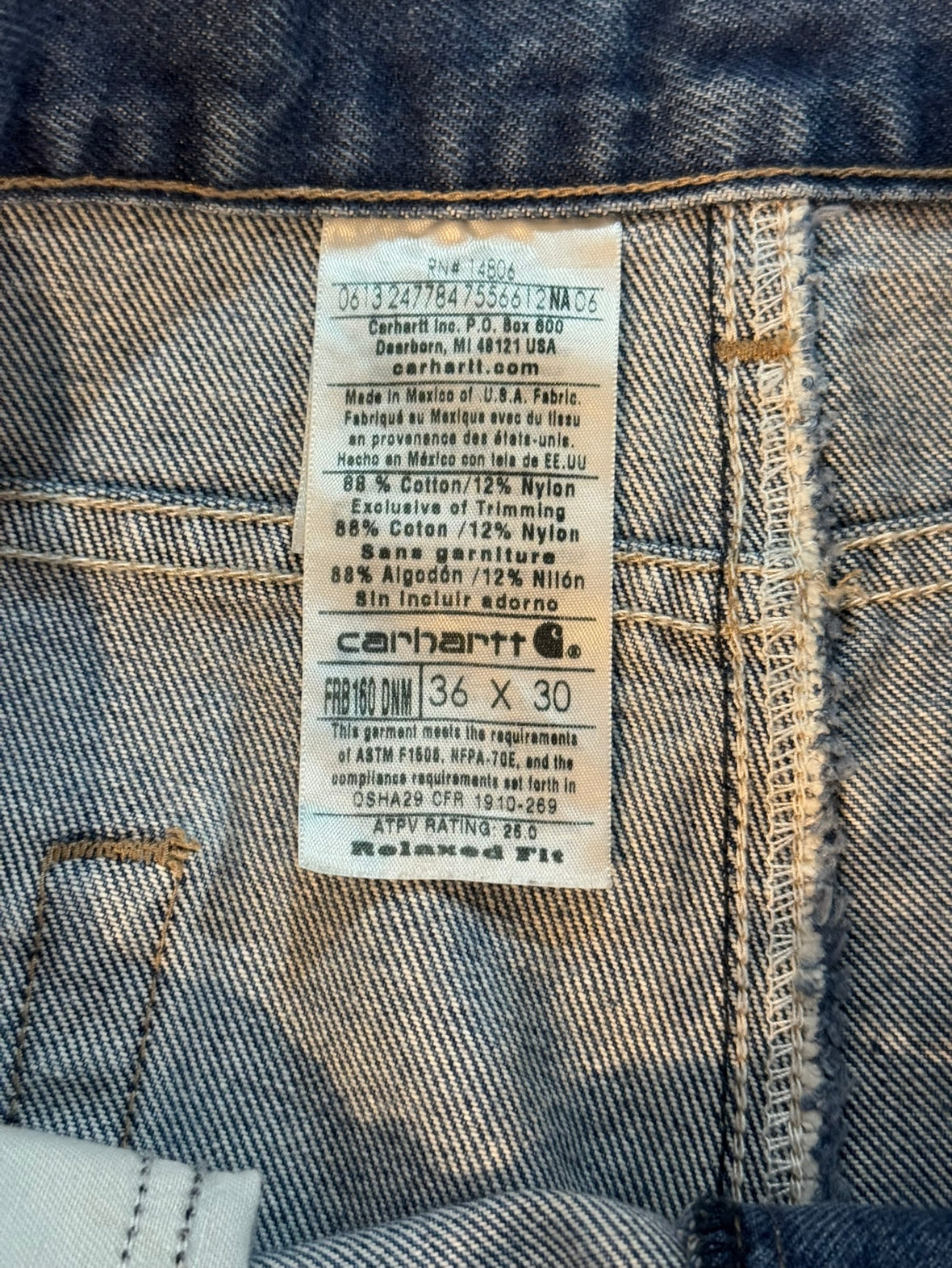 00's CARHART 「Relaxed Fit」ワークデニムパンツ