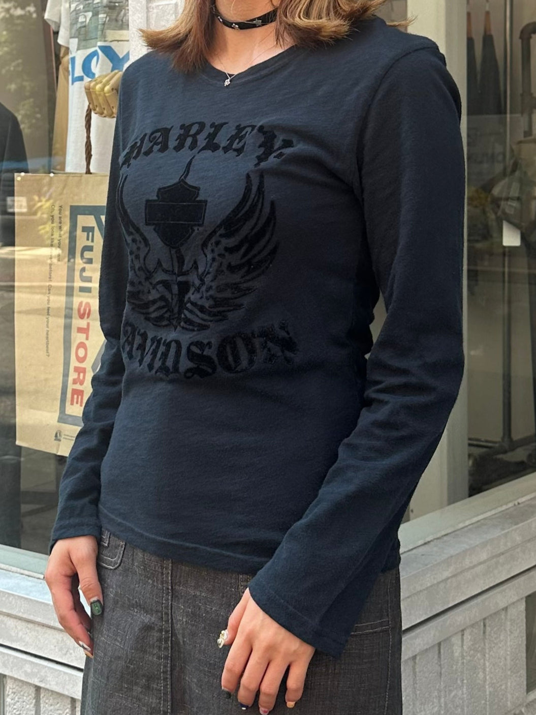 00's HARLEY-DAVIDSON 「black Hills」ハーレーロングTシャツ