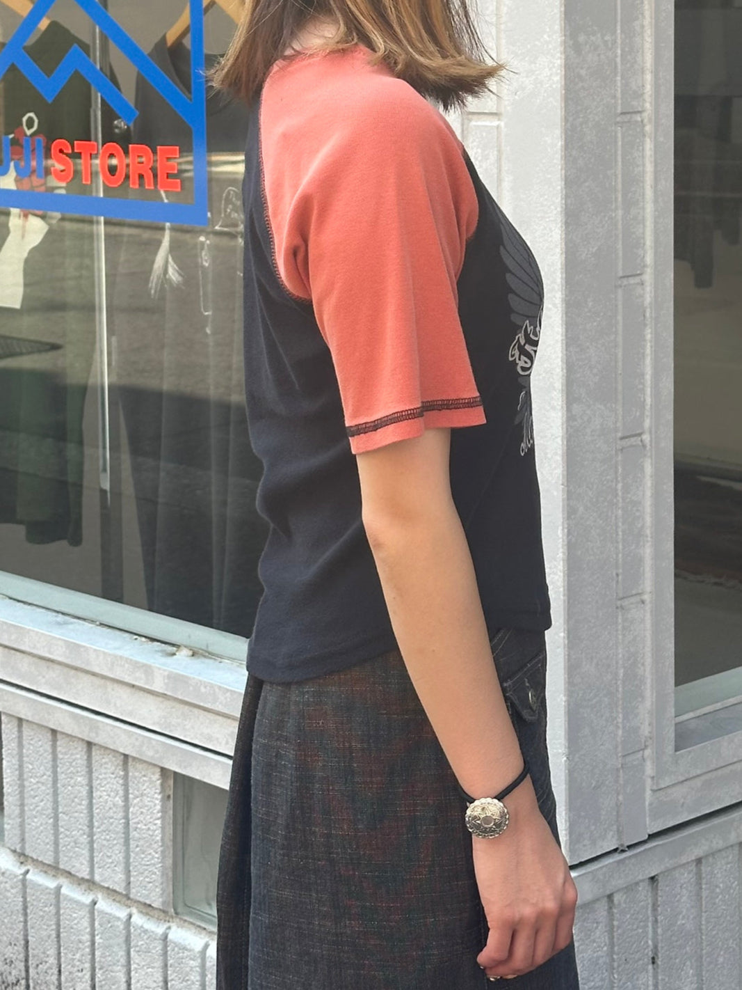 00's HARLEY-DAVIDSON 「Matarcyches」ラグランTシャツ