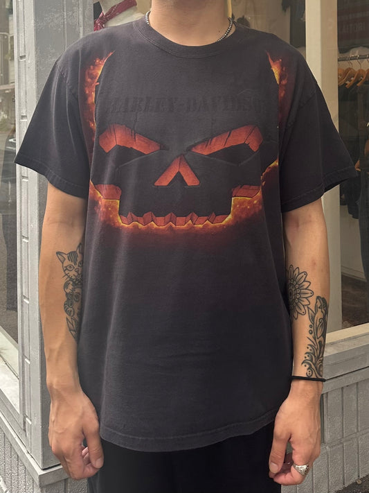 00's HARLEY DAVIDSON「SKULL」ハーレーTシャツ