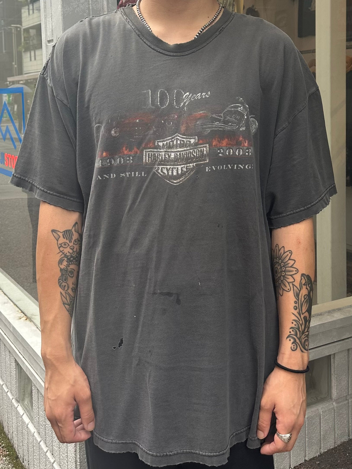 00's HARLEY DAVIDSON「100th ANNIVERSARY」ハーレーTシャツ