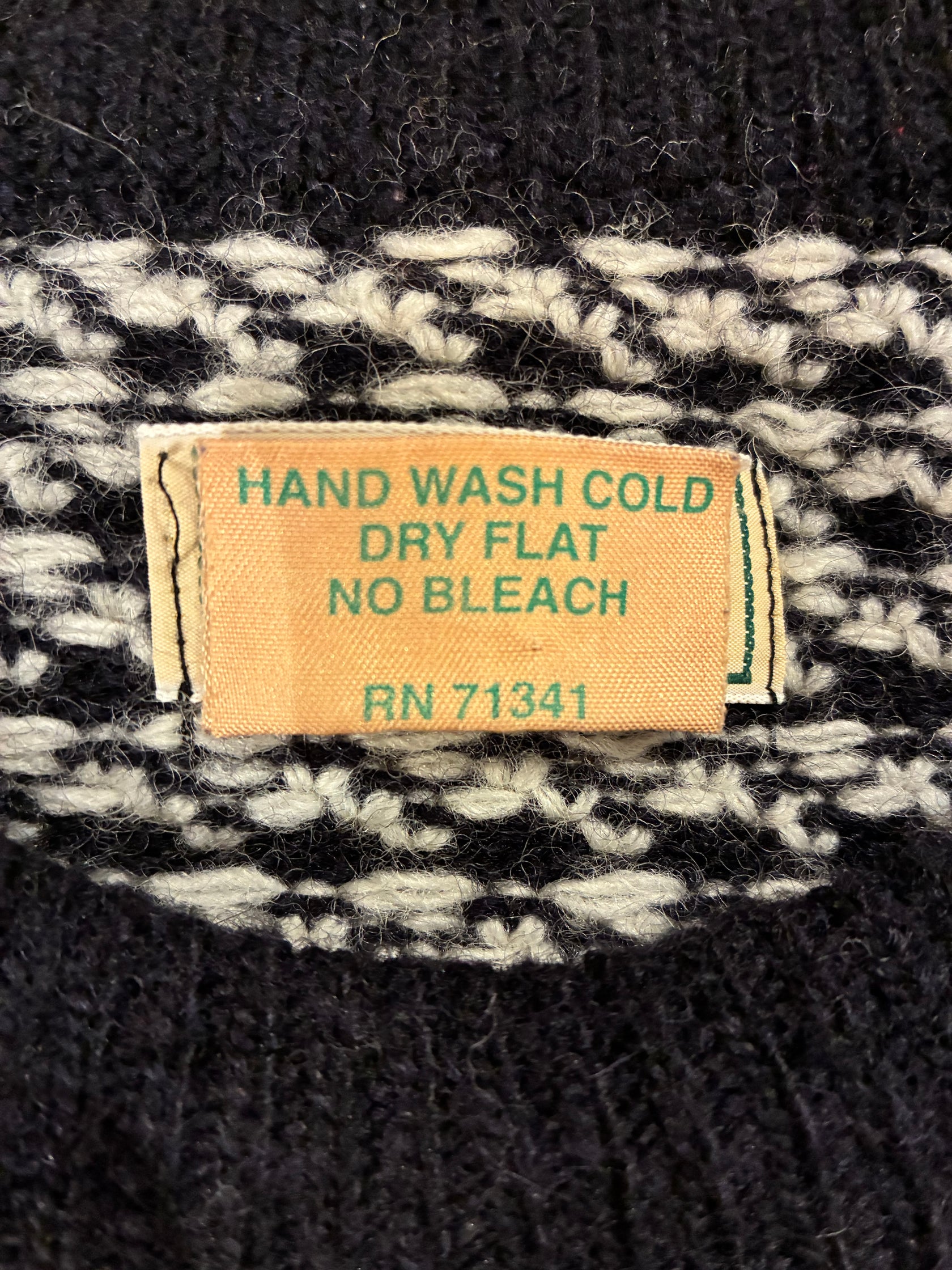 80's L.L.Bean「バーズアイ」Norway製 ウールセーター