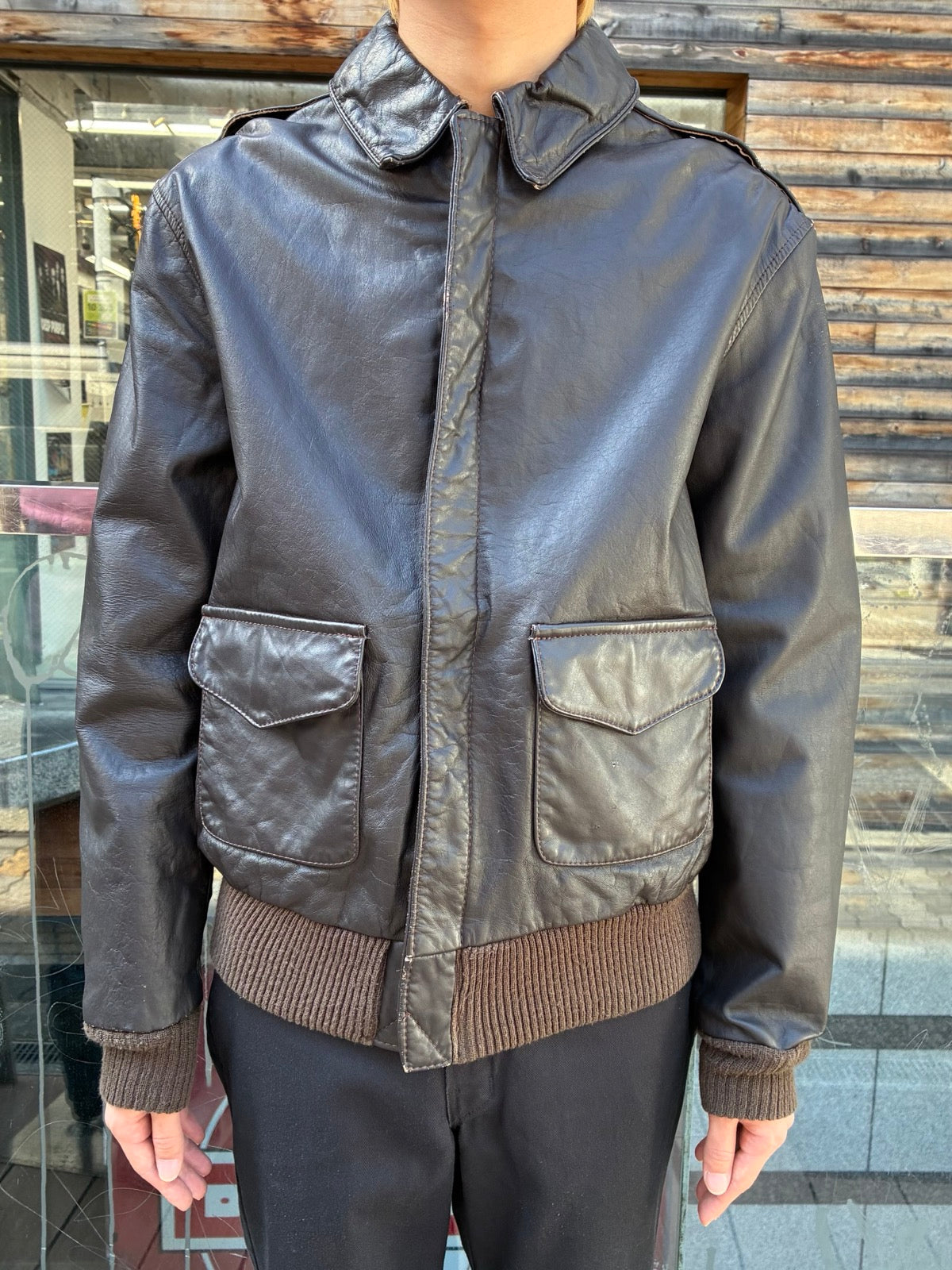 70's~80's 「AVIREX」 TYPE A-2 レザーフライトジャケット