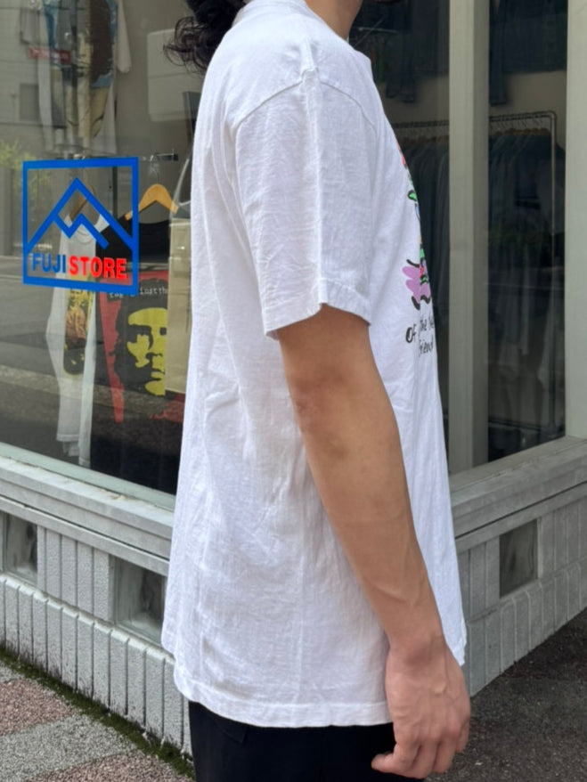 90's「SALLY HUSS」ホワイトTシャツ