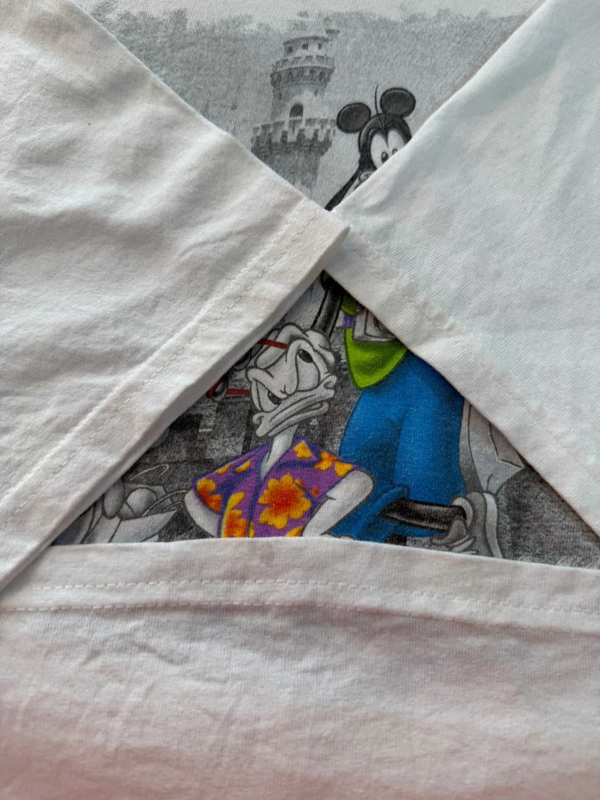00's DISNEY 「FAN SEEKEY」 USA製 キャラクターTシャツ