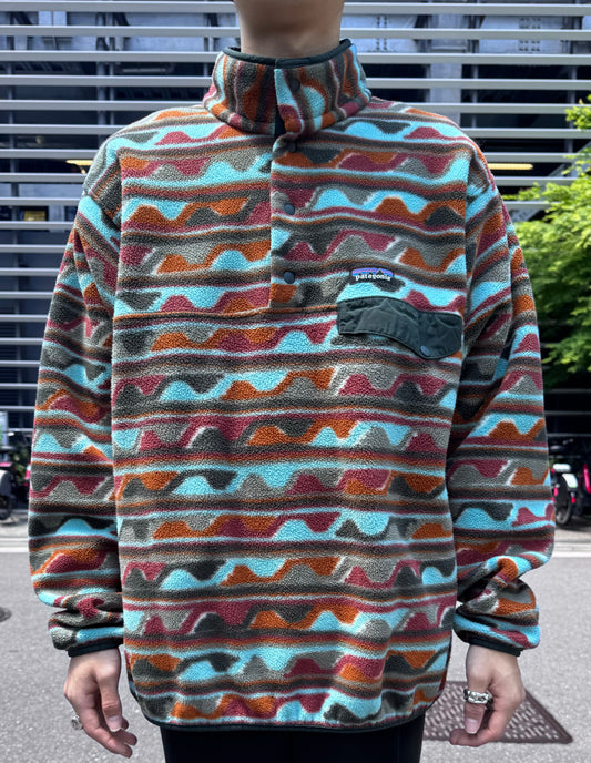 00's PATAGONIA「SYNCHILLA」 スナップT 総柄