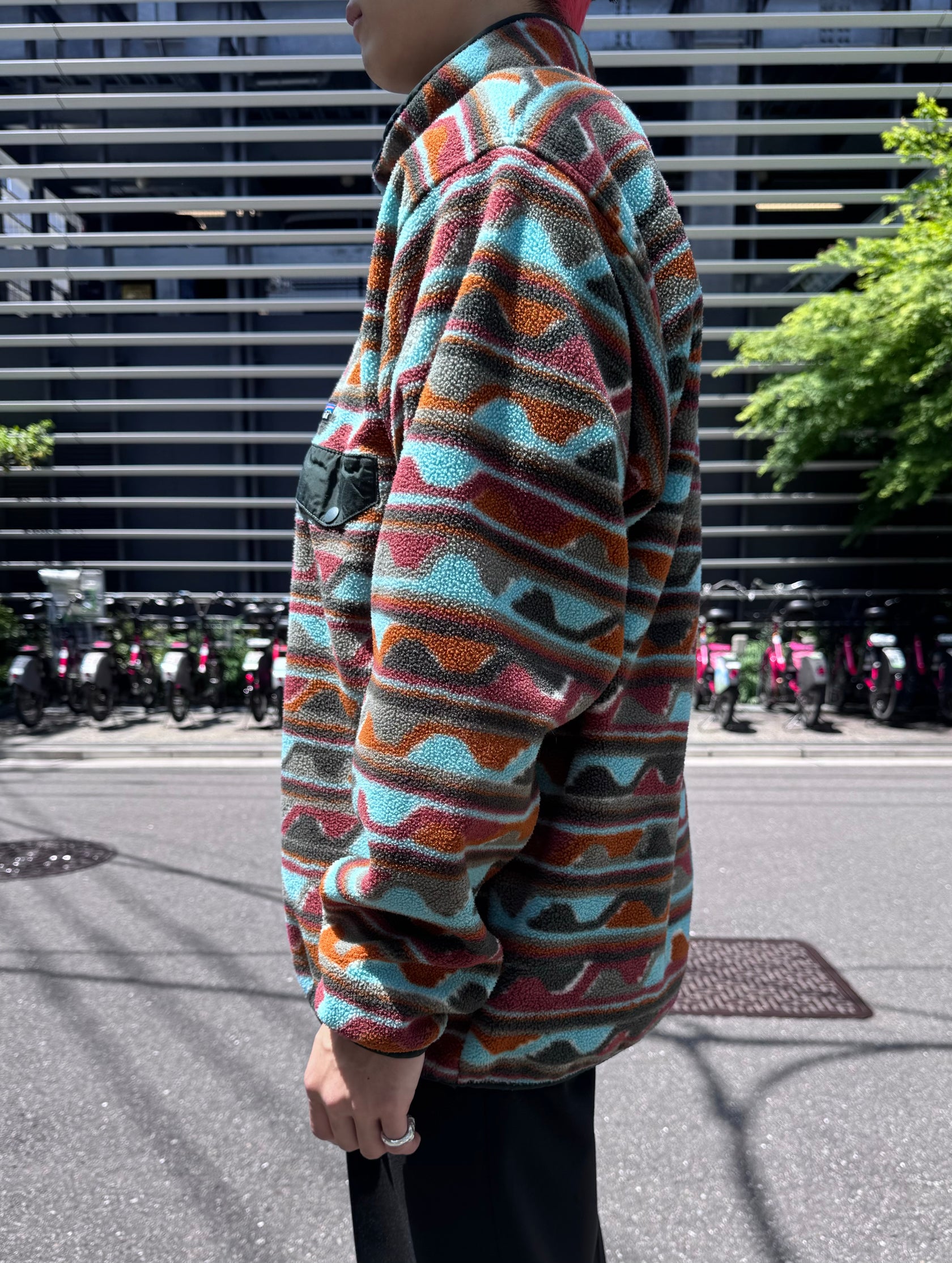 00's PATAGONIA「SYNCHILLA」 スナップT 総柄