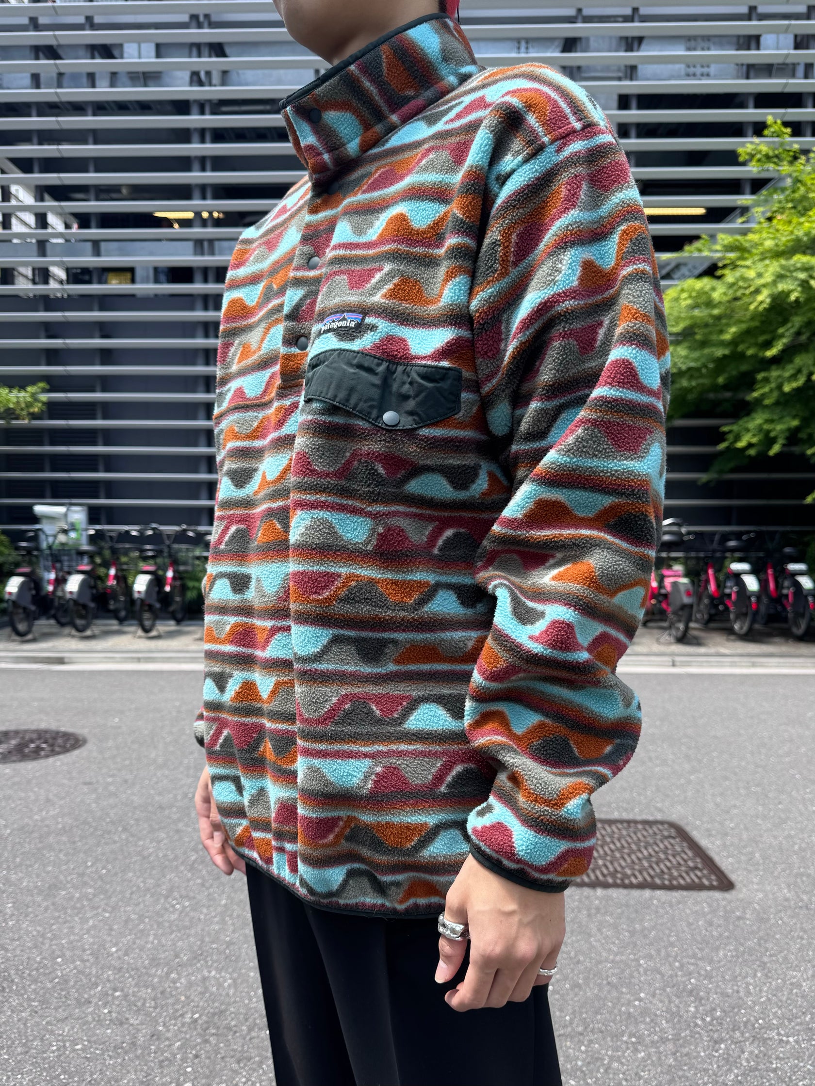 00's PATAGONIA「SYNCHILLA」 スナップT 総柄