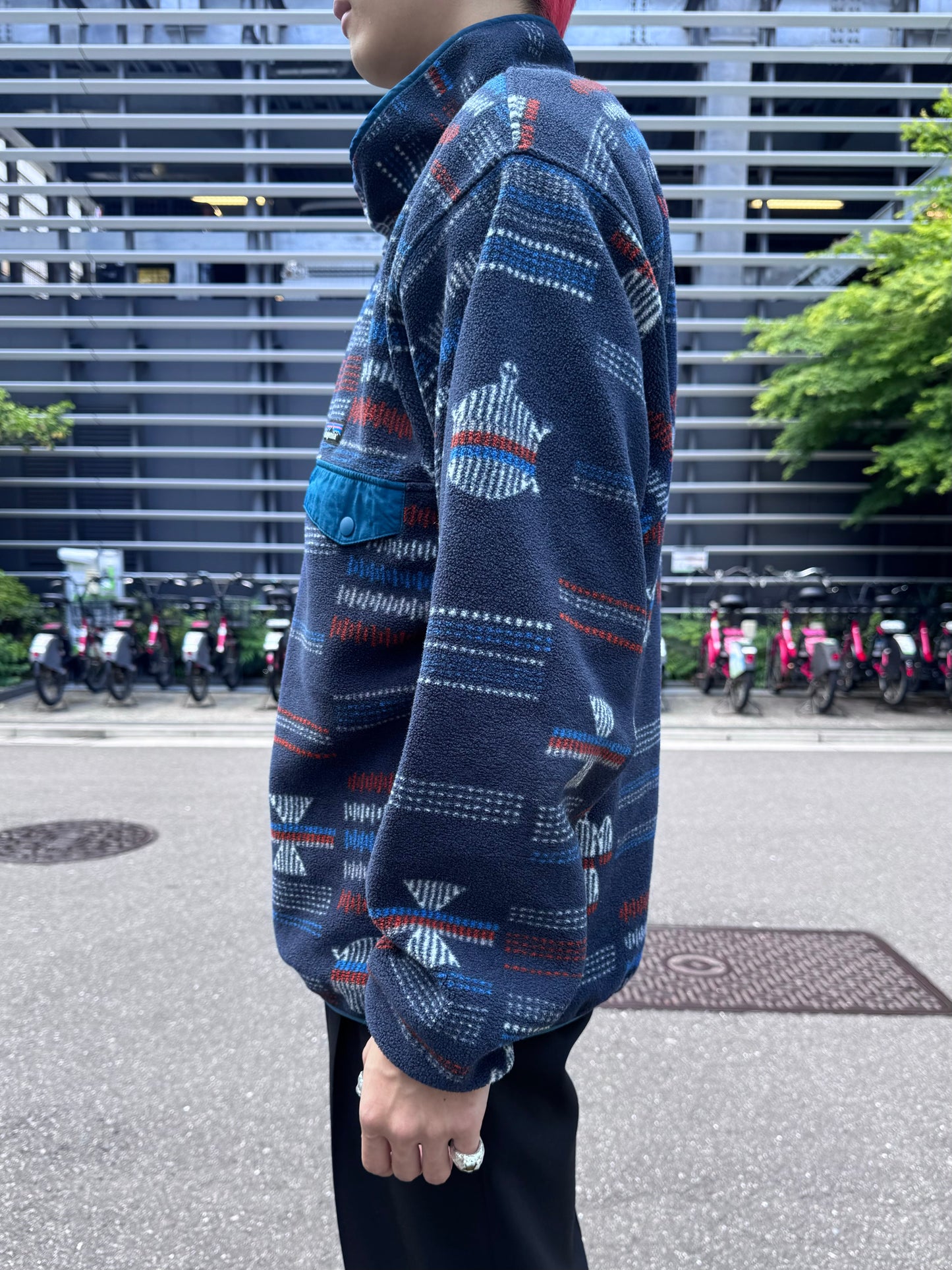 00's PATAGONIA「SYNCHILLA」 スナップT 総柄