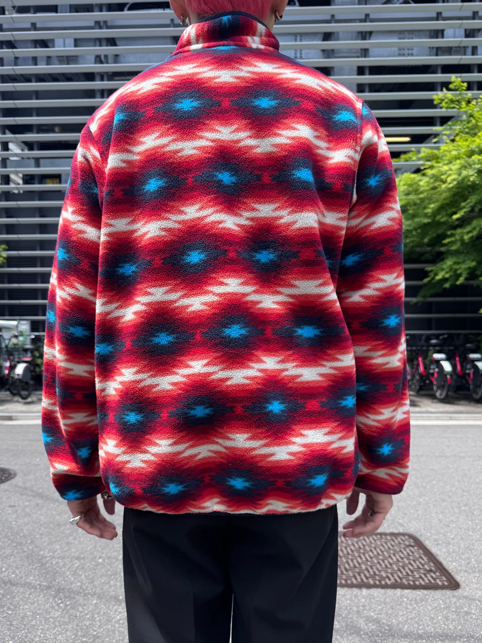 00's PATAGONIA「SYNCHILLA」 スナップT ネイティブ柄