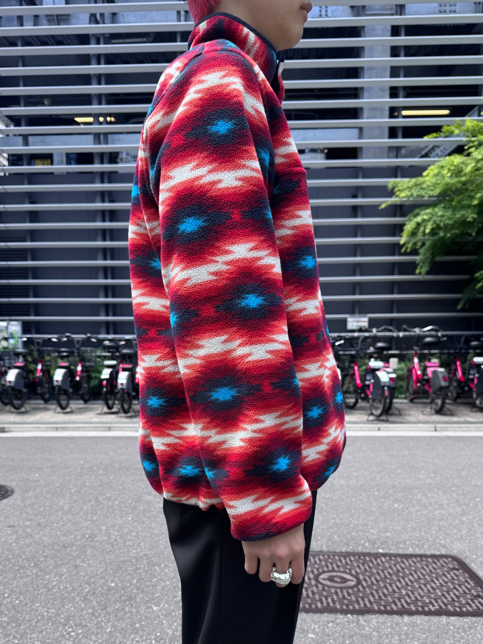 00's PATAGONIA「SYNCHILLA」 スナップT ネイティブ柄