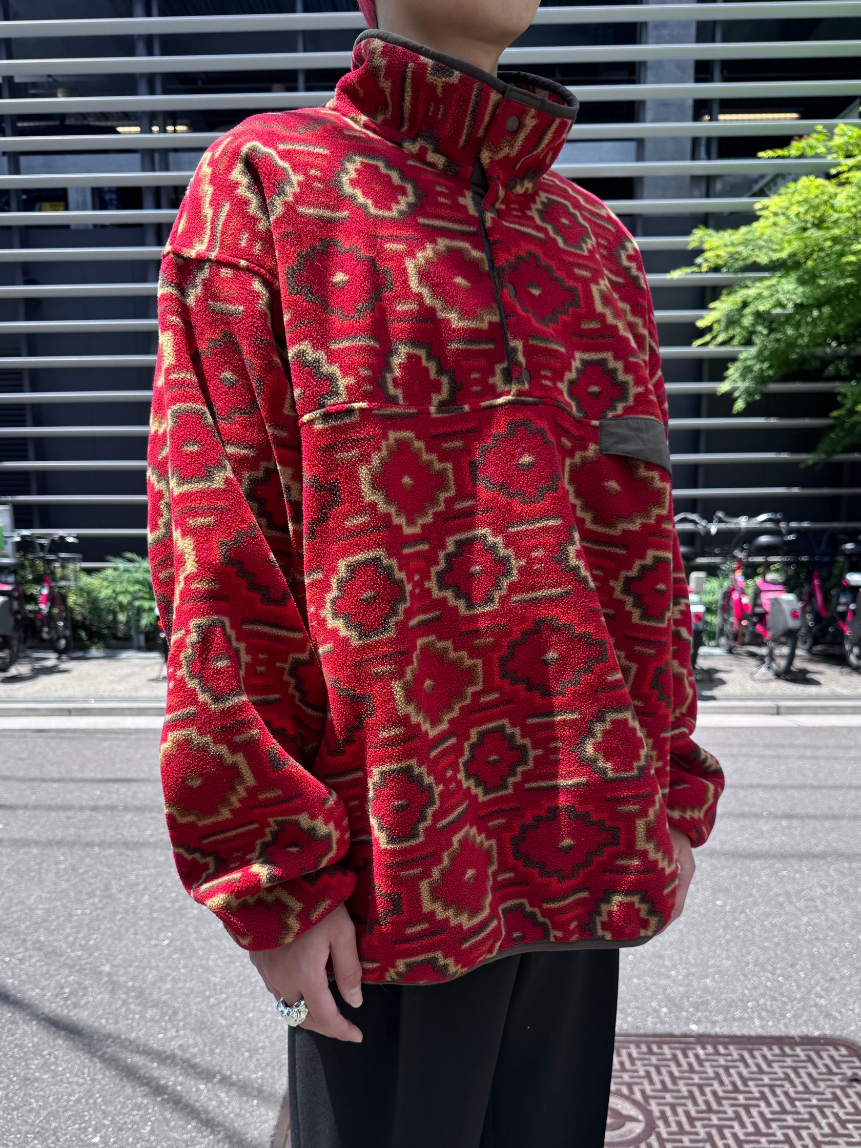 00's PATAGONIA「SYNCHILLA」 スナップT ネイティブ柄