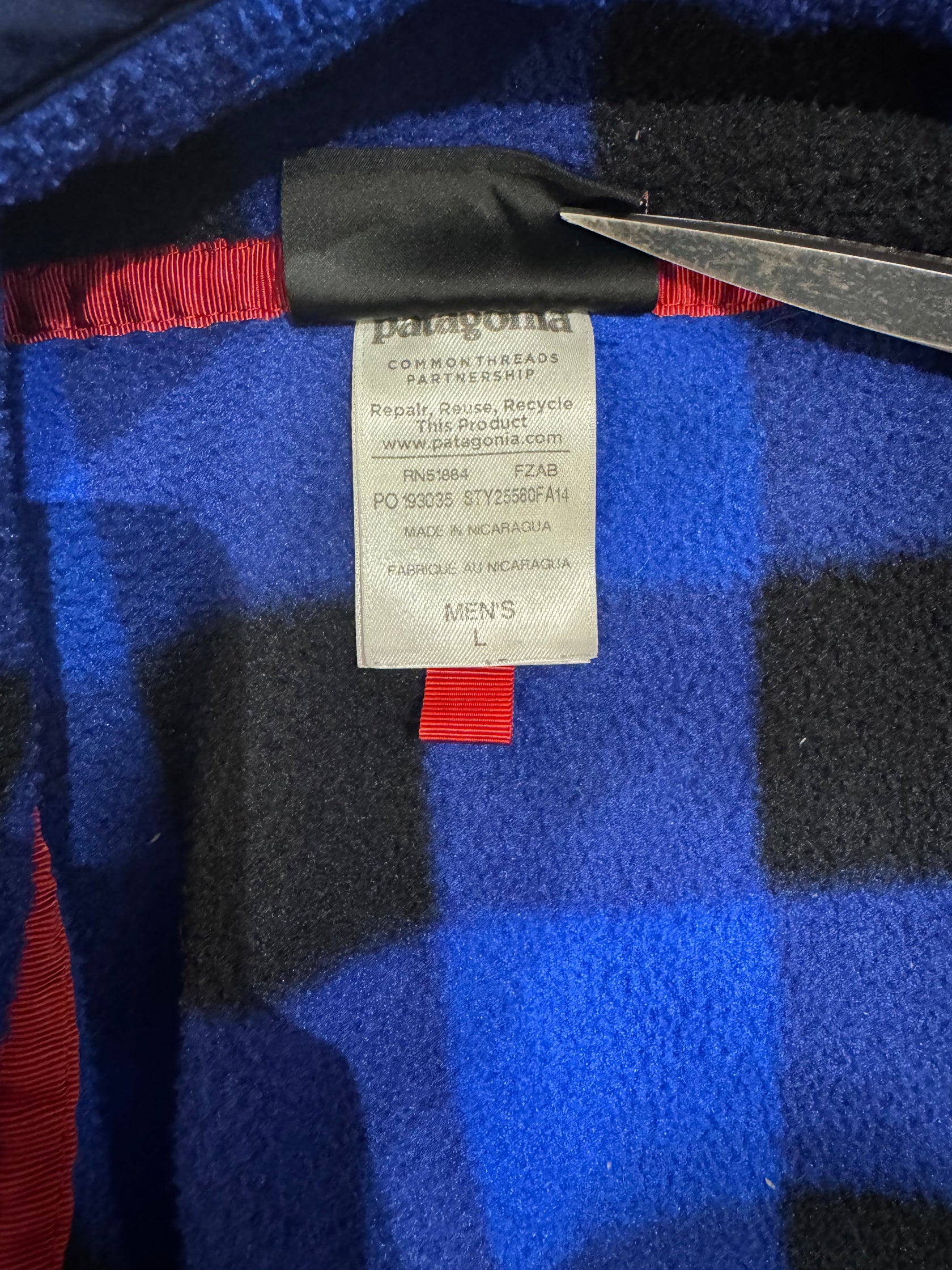 00's PATAGONIA「SYNCHILLA」 スナップT バッファローチェック柄