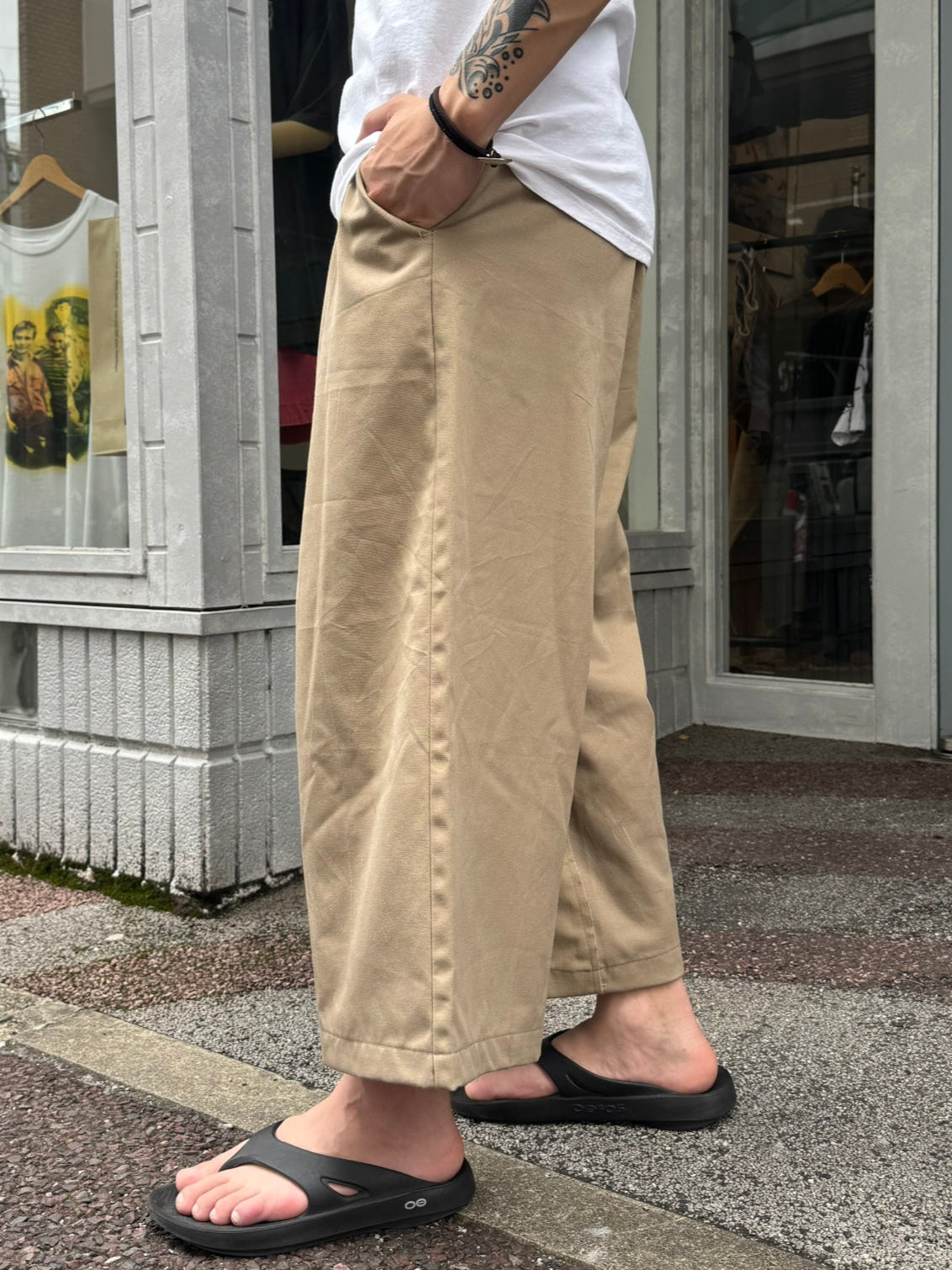 REMAKE WIDE WORK PANTS