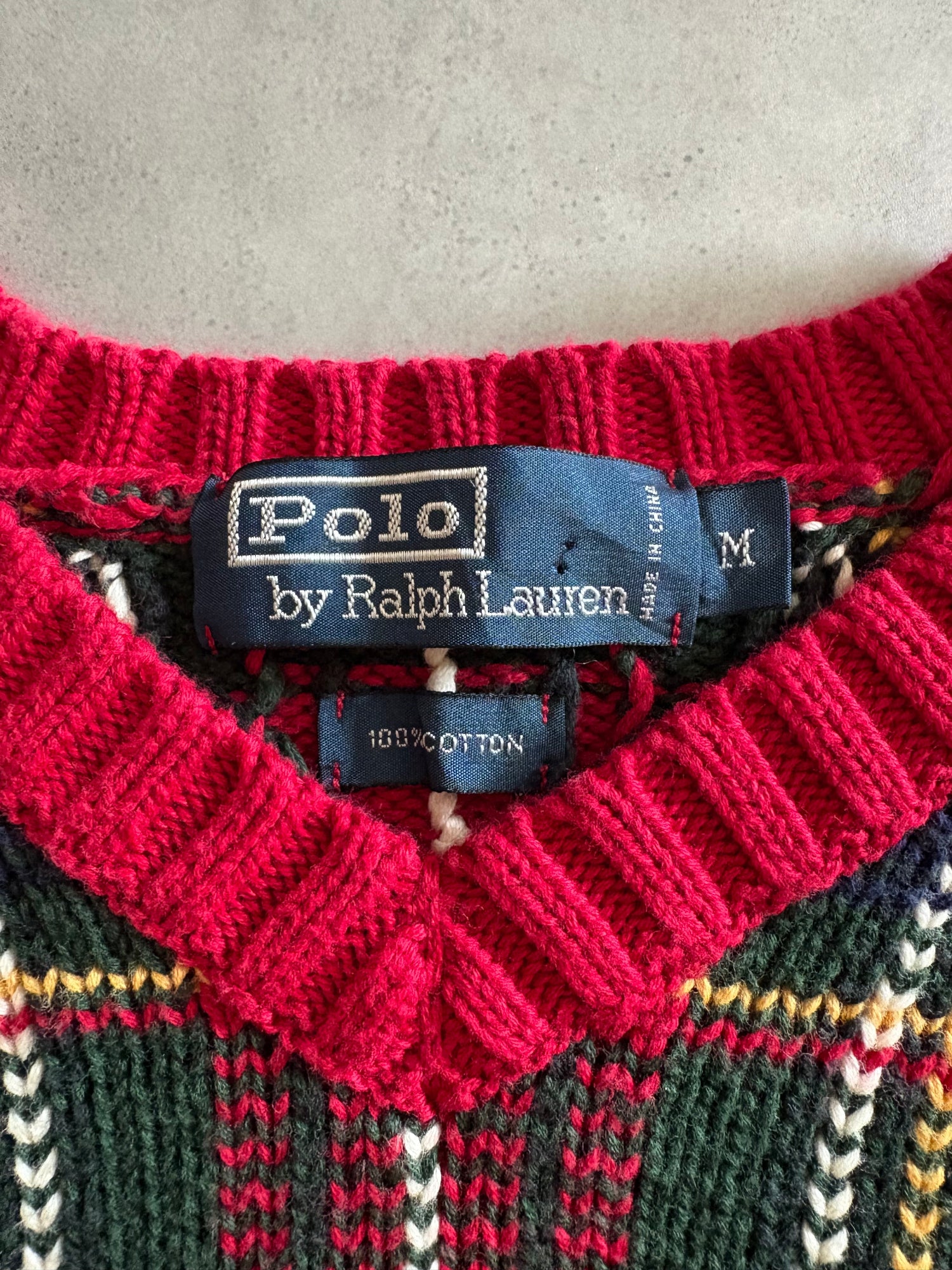 90's「Polo by Ralph Lauren」 タータンチェック コットンニット