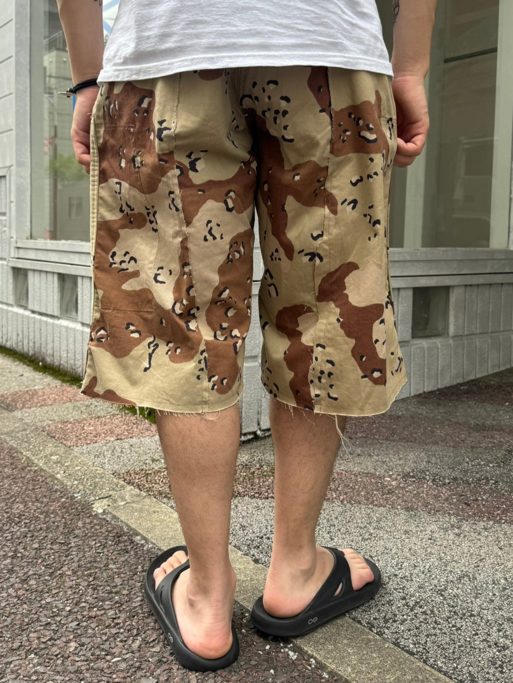 REMAKE  ARMY DOUBLE KNEE SHORTS