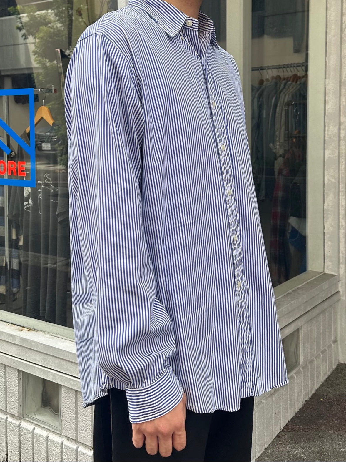 90's RALPH LAUREN「Custom Fit」ストライプシャツ