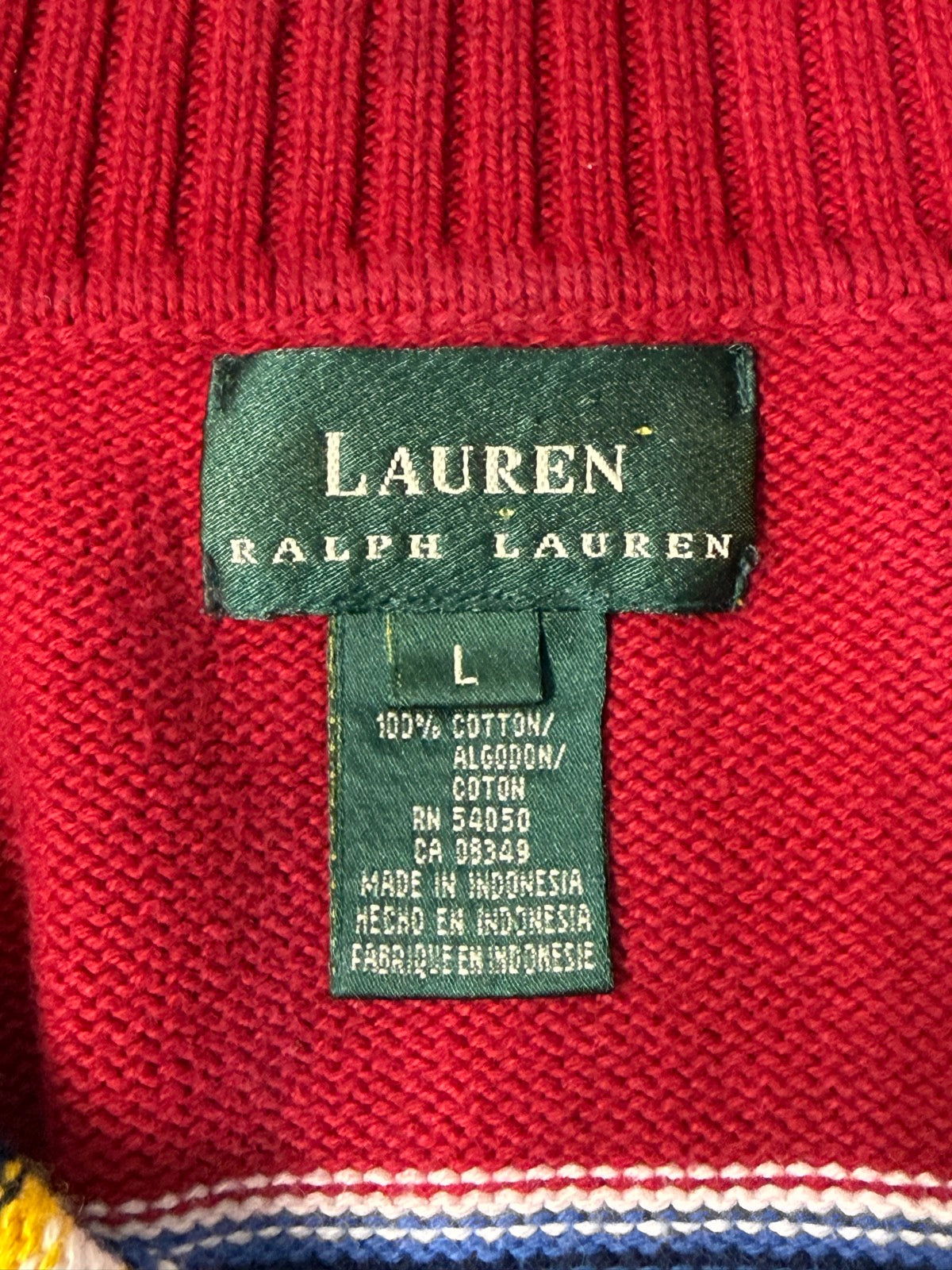 00's「Lauren Ralph Lauren」ハーフジップニット