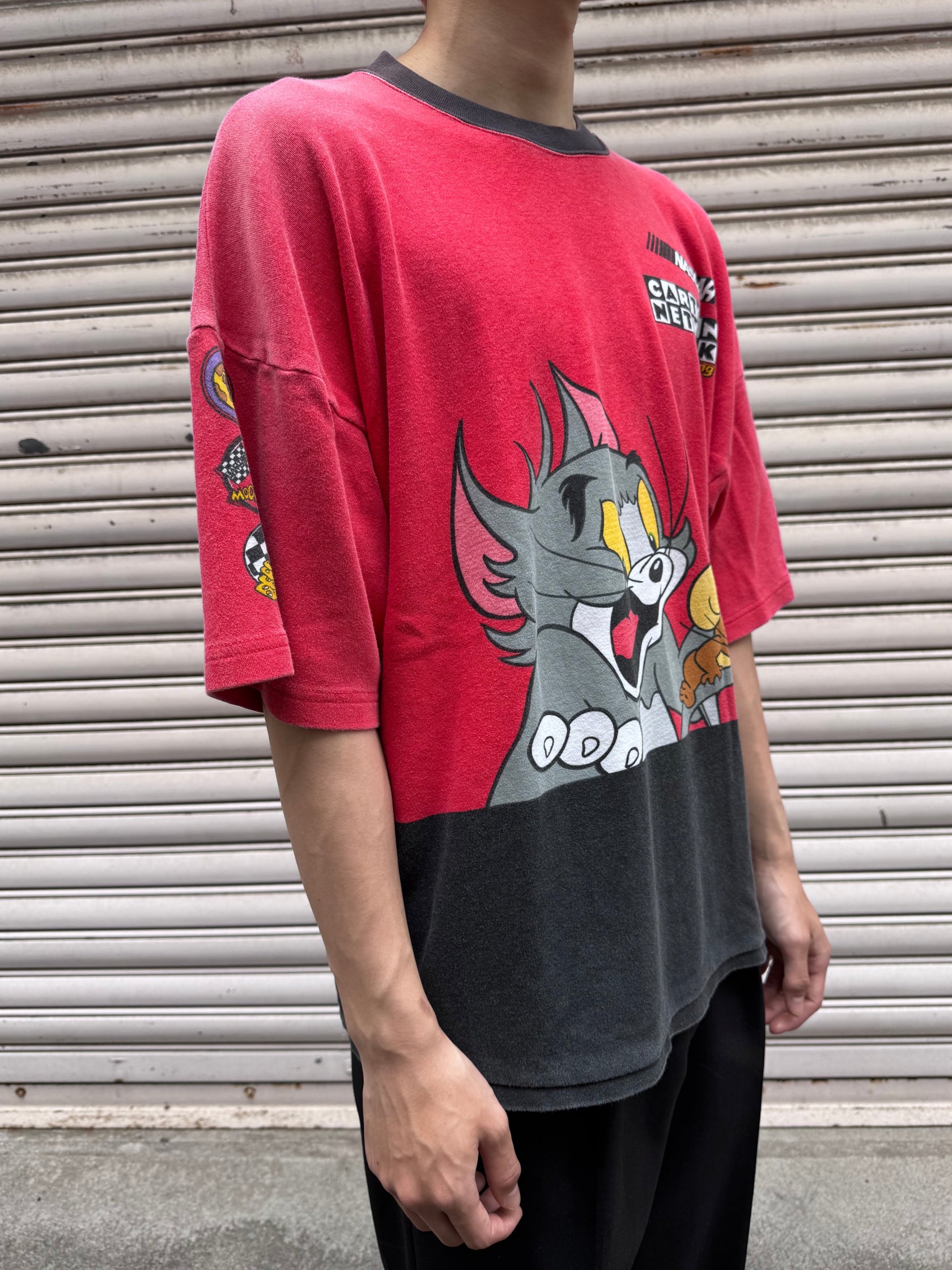 90's~00's CARTOON NETWORK「TOM&JERRY」NASCAR キャラクターTシャツ