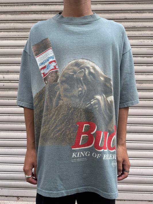 90's Budweiser 「アリクイ」USA製 企業Tシャツ