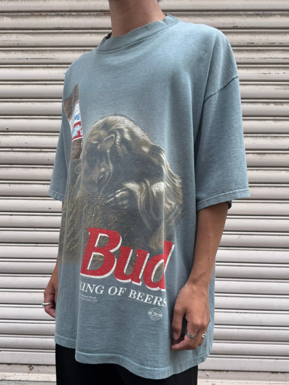 90's Budweiser 「アリクイ」USA製 企業Tシャツ