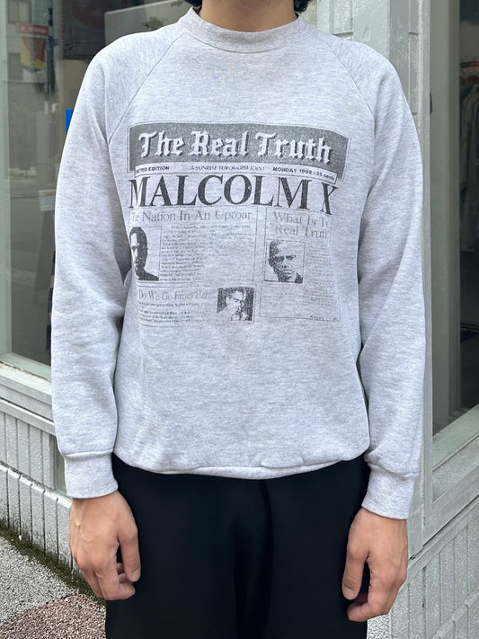 90's「MALCOLM X」プリントスウェット
