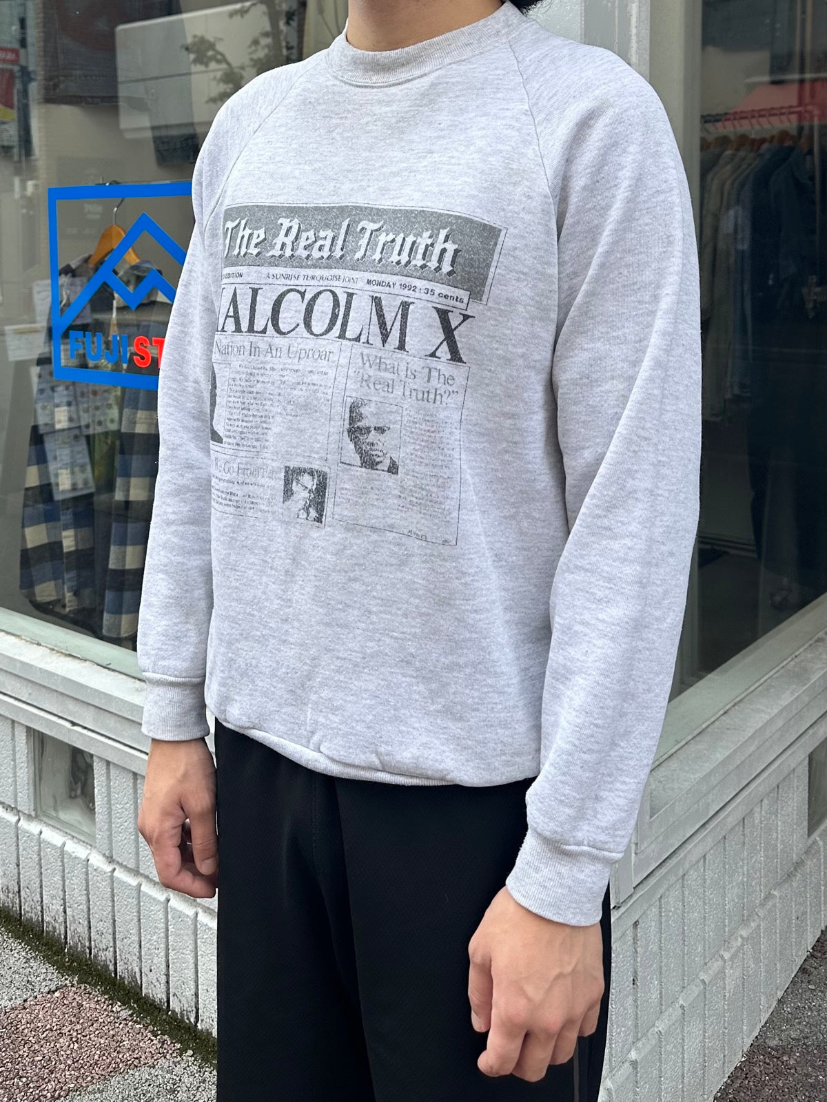 90's「MALCOLM X」プリントスウェット