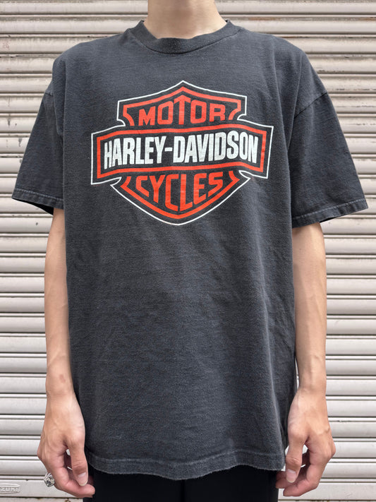 00's HARLEY-DAVIDSON「Ber&Shield」USA製 ハーレーTシャツ