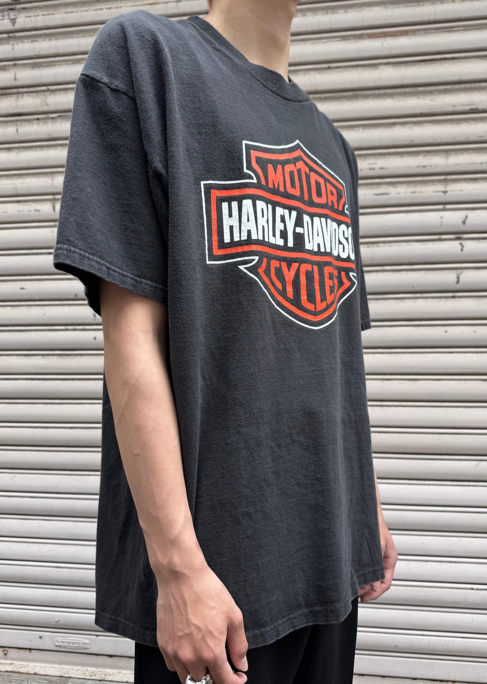 00's HARLEY-DAVIDSON「Ber&Shield」USA製 ハーレーTシャツ
