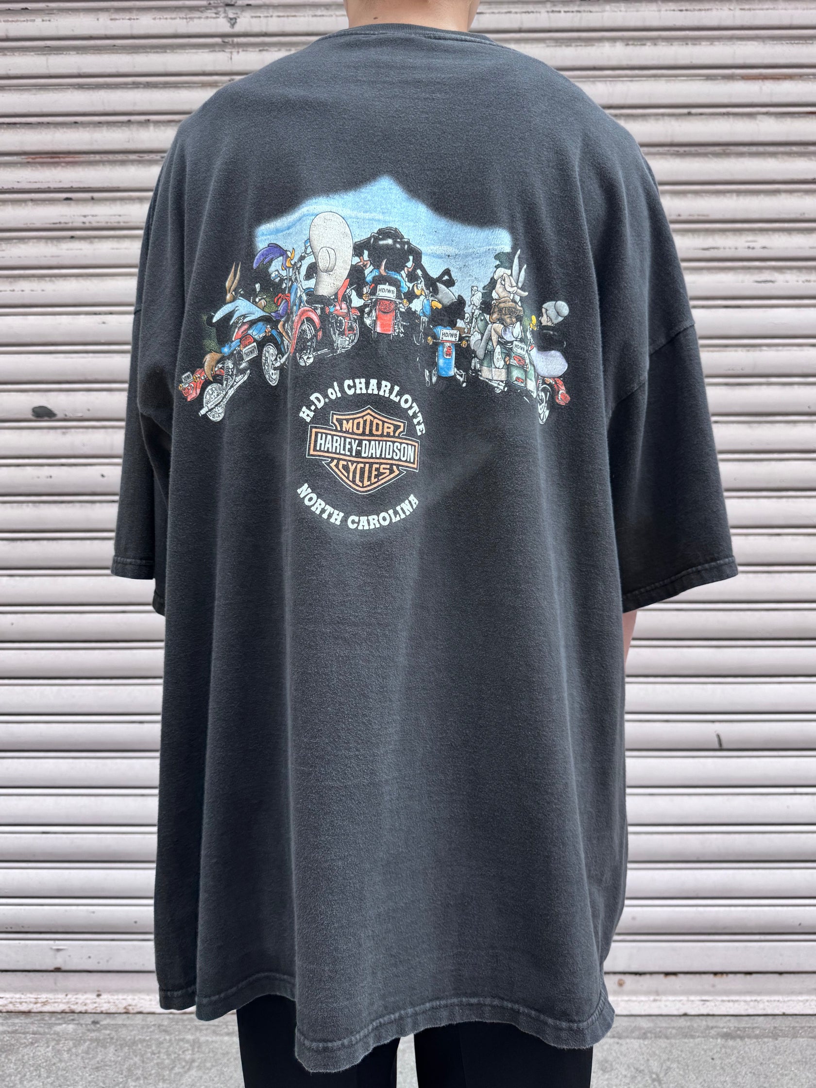 00's HARLEY-DAVIDSON「Warner Bros」USA製 ハーレーTシャツ
