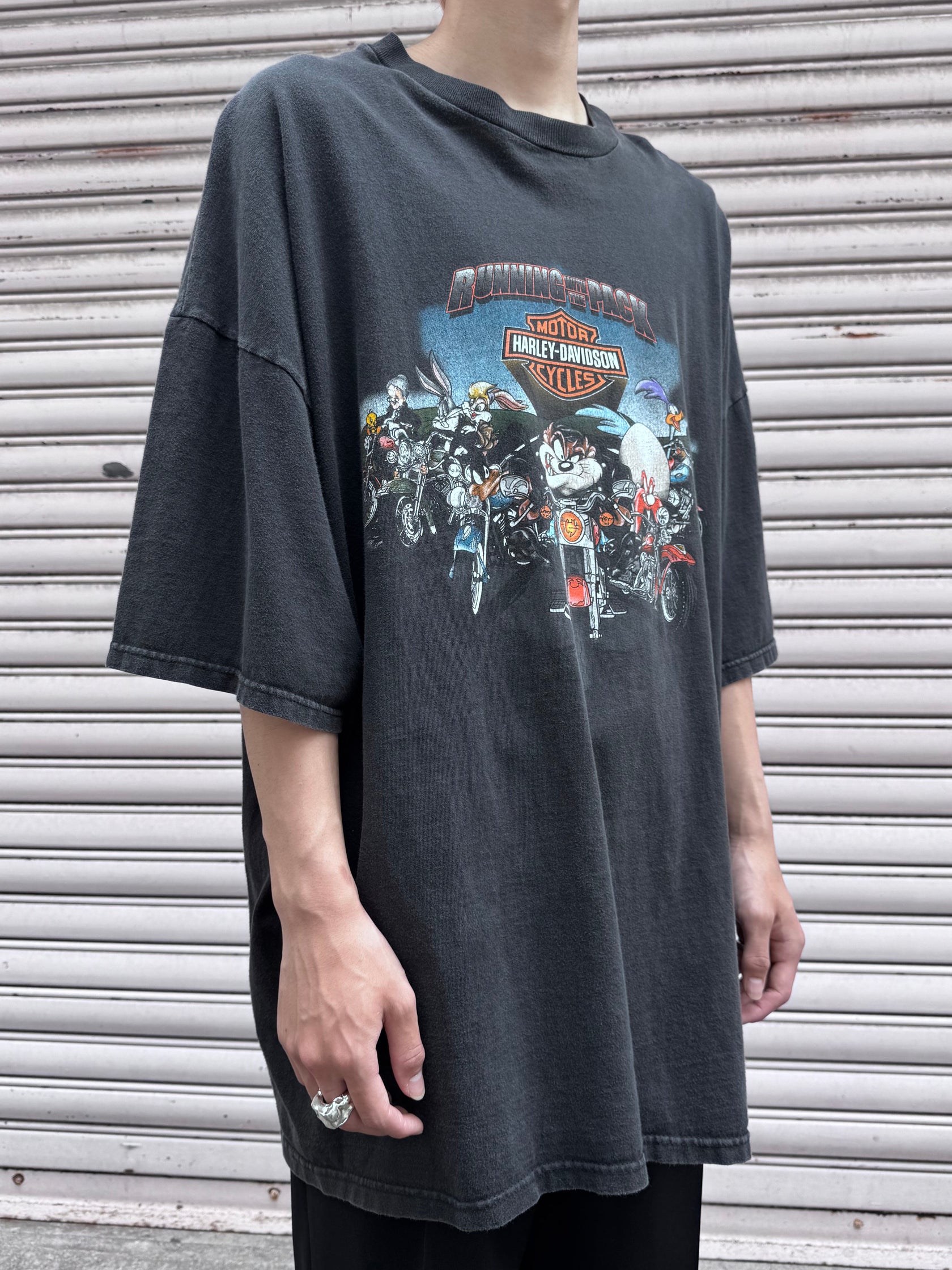 00's HARLEY-DAVIDSON「Warner Bros」USA製 ハーレーTシャツ