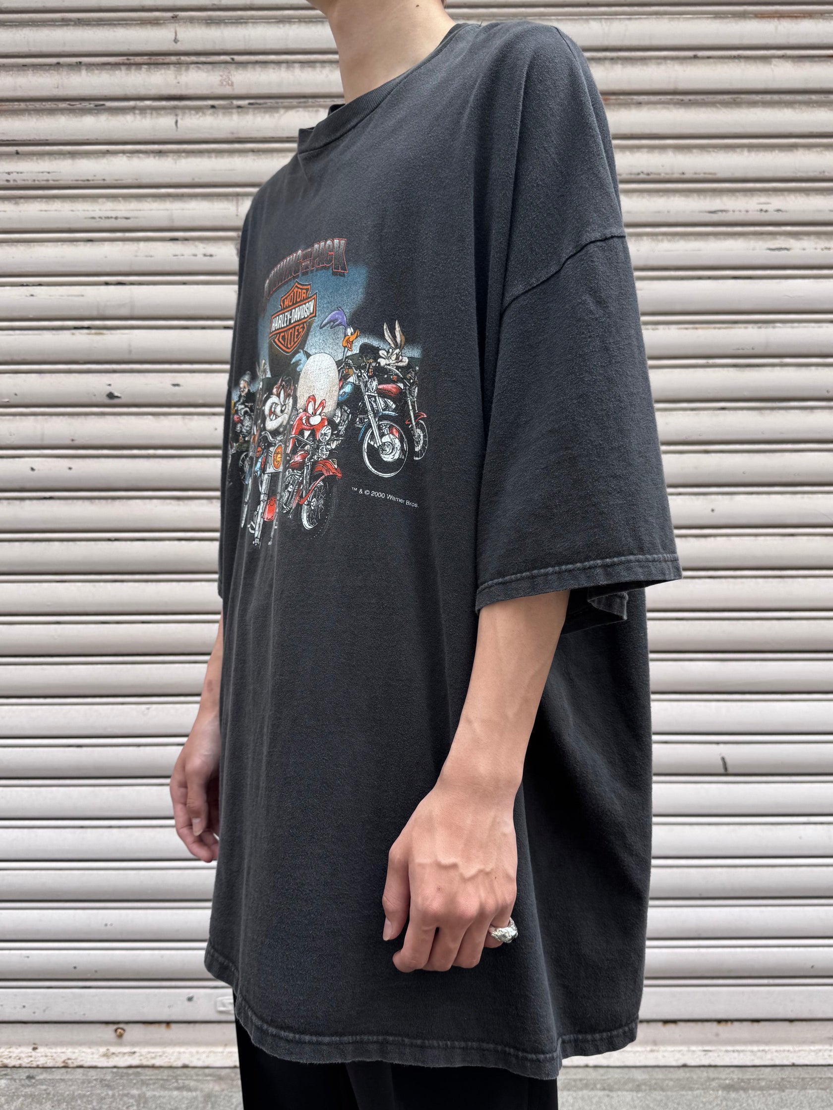 00's HARLEY-DAVIDSON「Warner Bros」USA製 ハーレーTシャツ