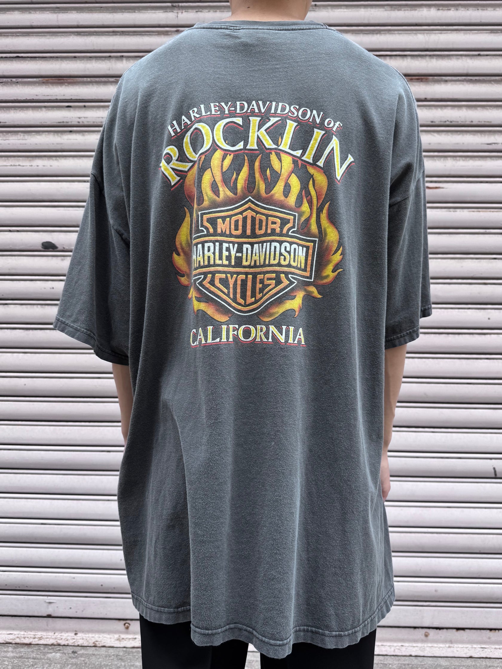 00's HARLEY-DAVIDSON「ROCKLIN CALIFORNIA」USA製 ハーレーTシャツ