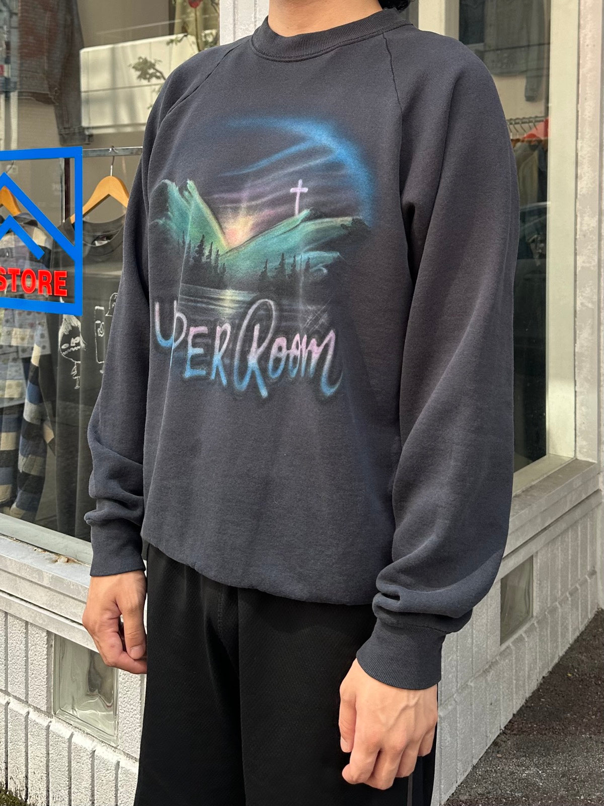80's FRUIT OF THE LOOM プリントスウェット