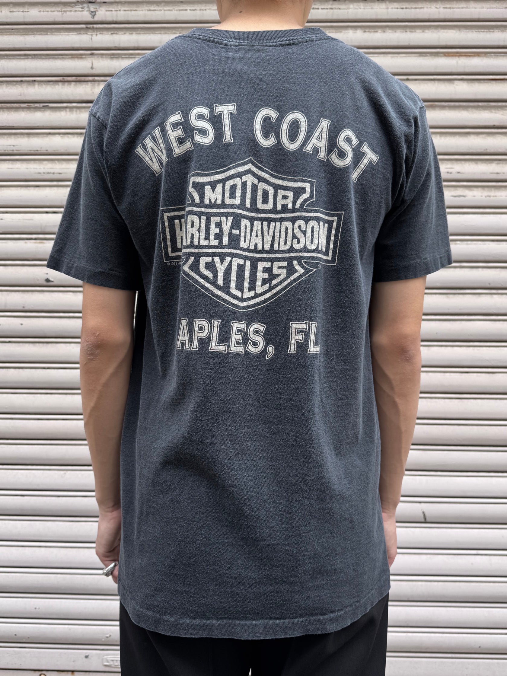 90's HARLEY-DAVIDSON「WEST COAST NAPLES, FL」USA製 ハーレーTシャツ