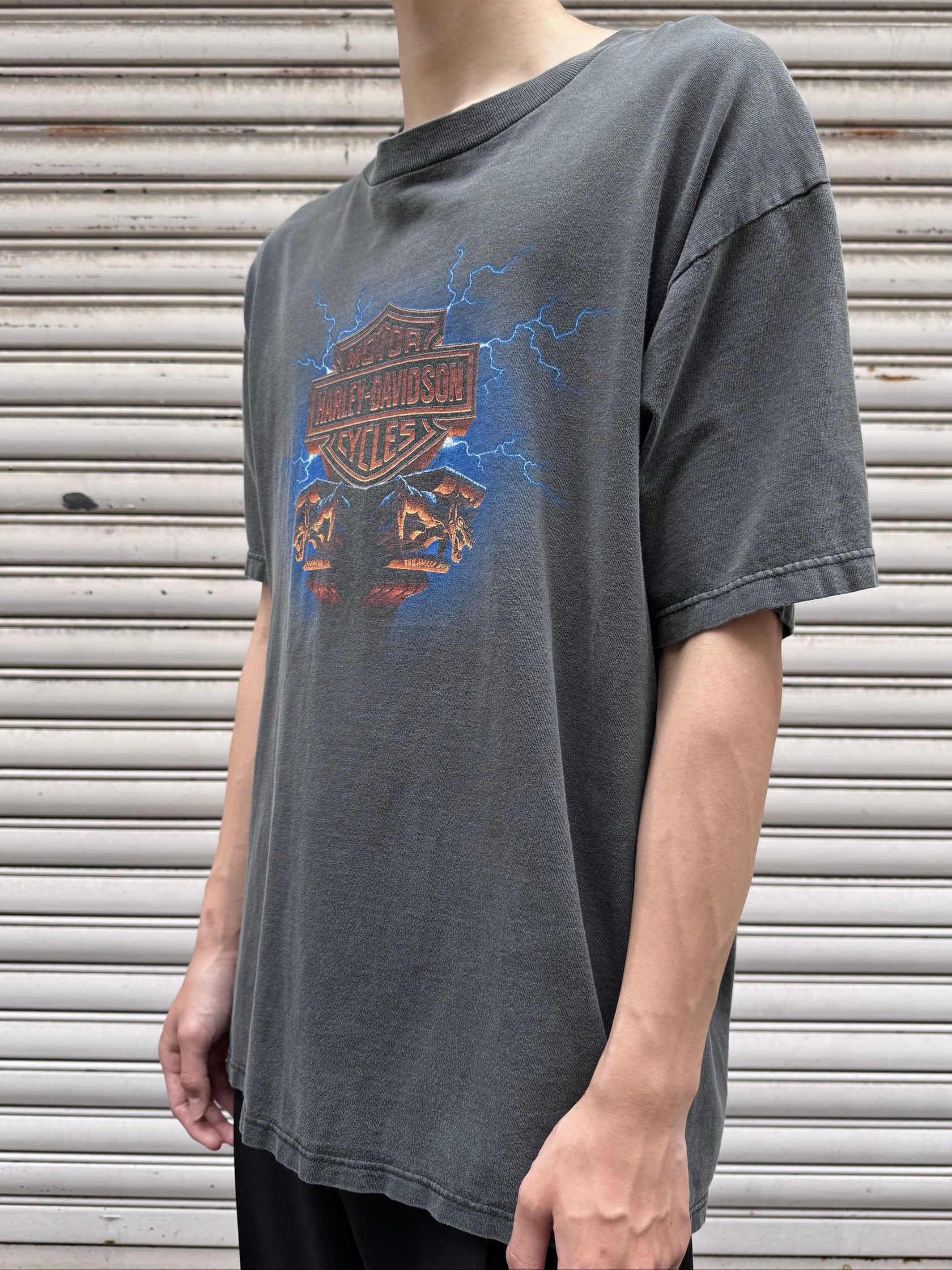 00's HARLEY-DAVIDSON「Ber&Shield」ハーレーTシャツ