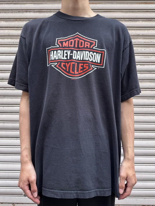 00's HARLEY-DAVIDSON「Ber&Shield」USA製 ハーレーTシャツ