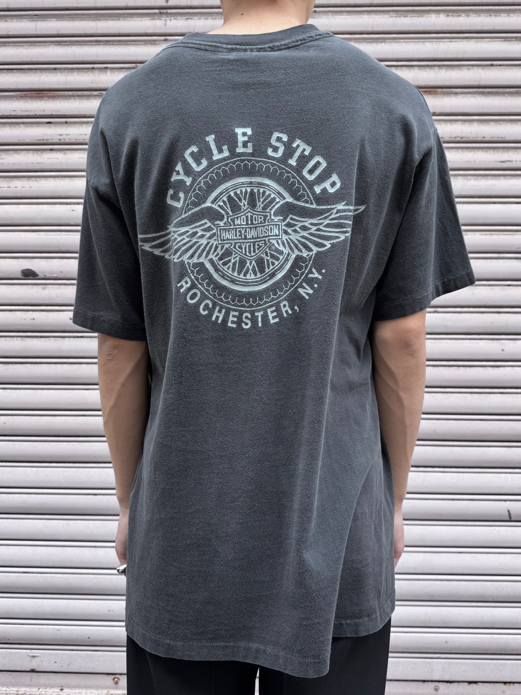 90's HARLEY-DAVIDSON「ROCHESTE,N.Y.」USA製 ハーレーTシャツ