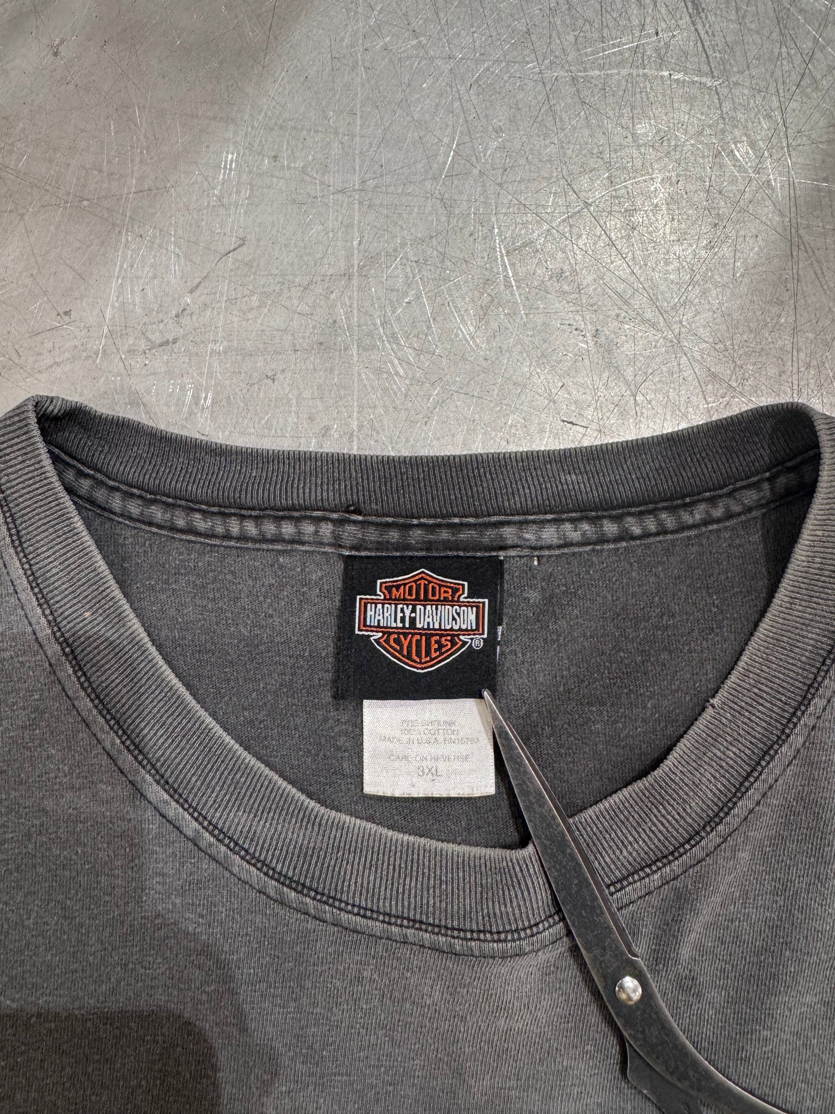 00's HARLEY-DAVIDSON「ROCKLIN CALIFORNIA」USA製 ハーレーTシャツ