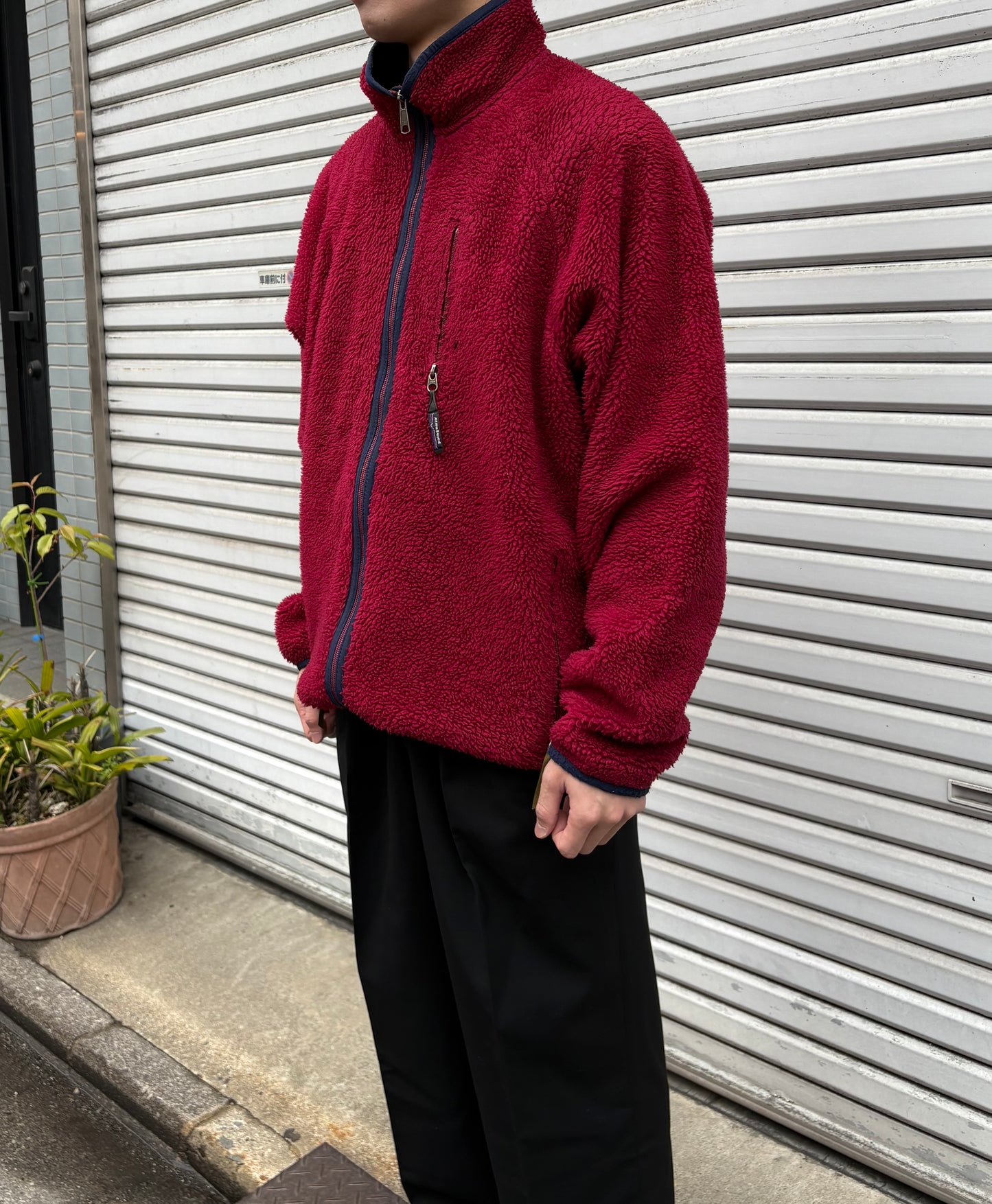 90's Patagonia ベビーレトロカーディガン フリースジャケット レッド