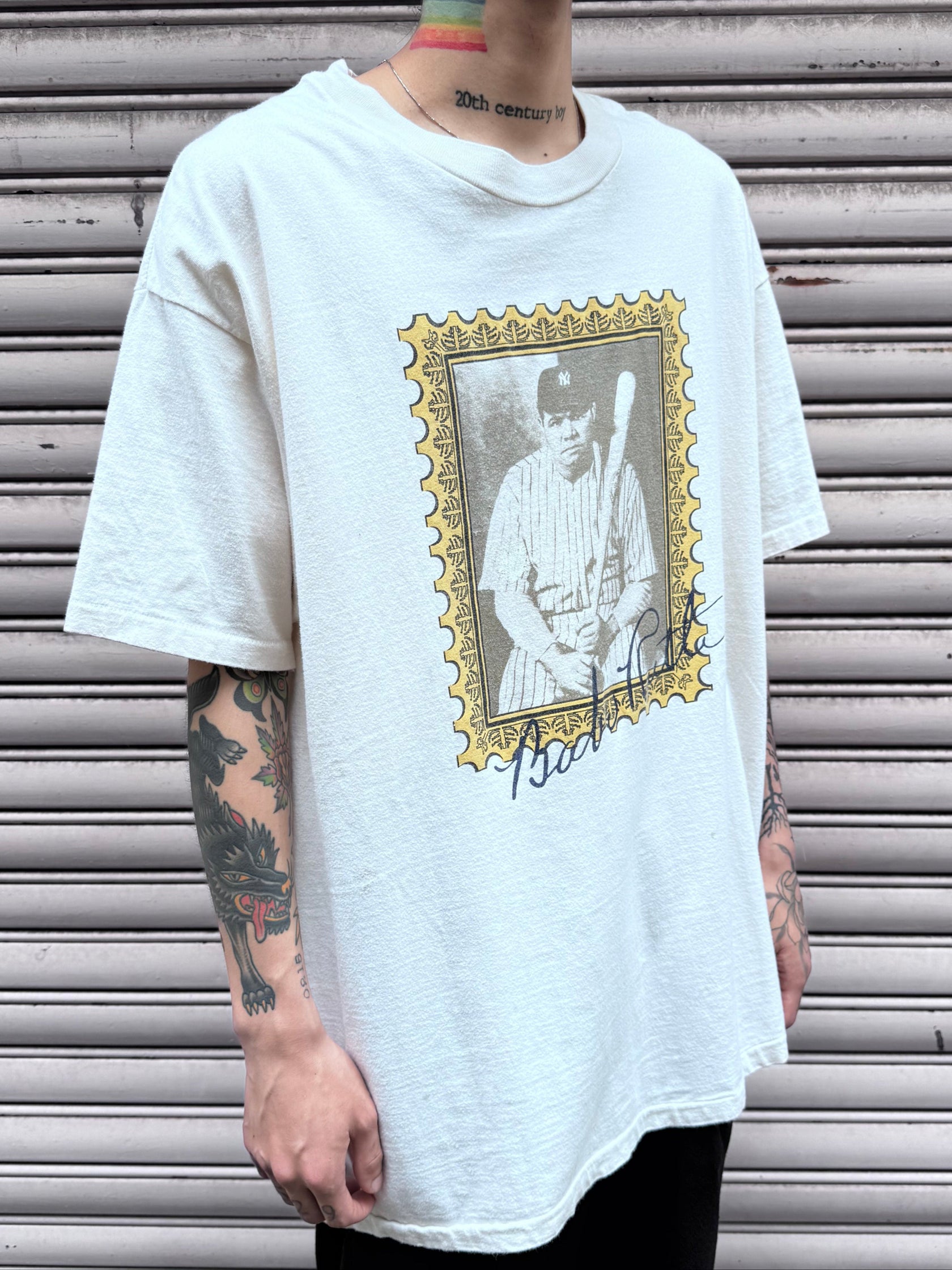 90’s「Babe Ruth」 USA製 ホワイトTシャツ