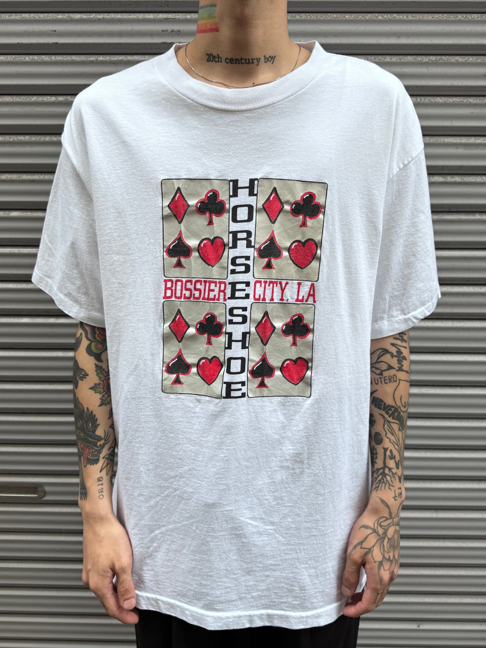 90’s「HORSESHOE」USA製 ホワイトTシャツ