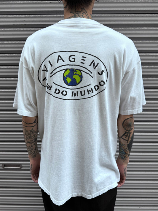90’s 「VIAGENS FIM DO MUNDO」ホワイトTシャツ