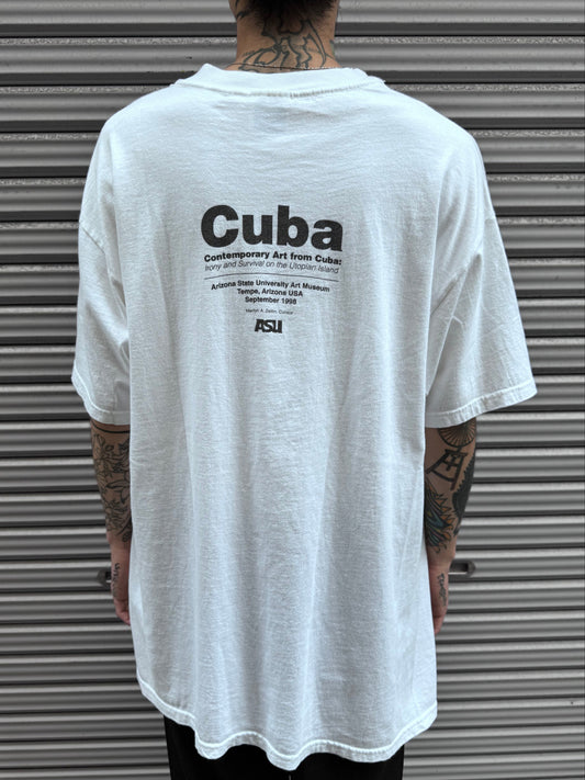 90’s~00’s「Cuba」USA製 ホワイトTシャツ