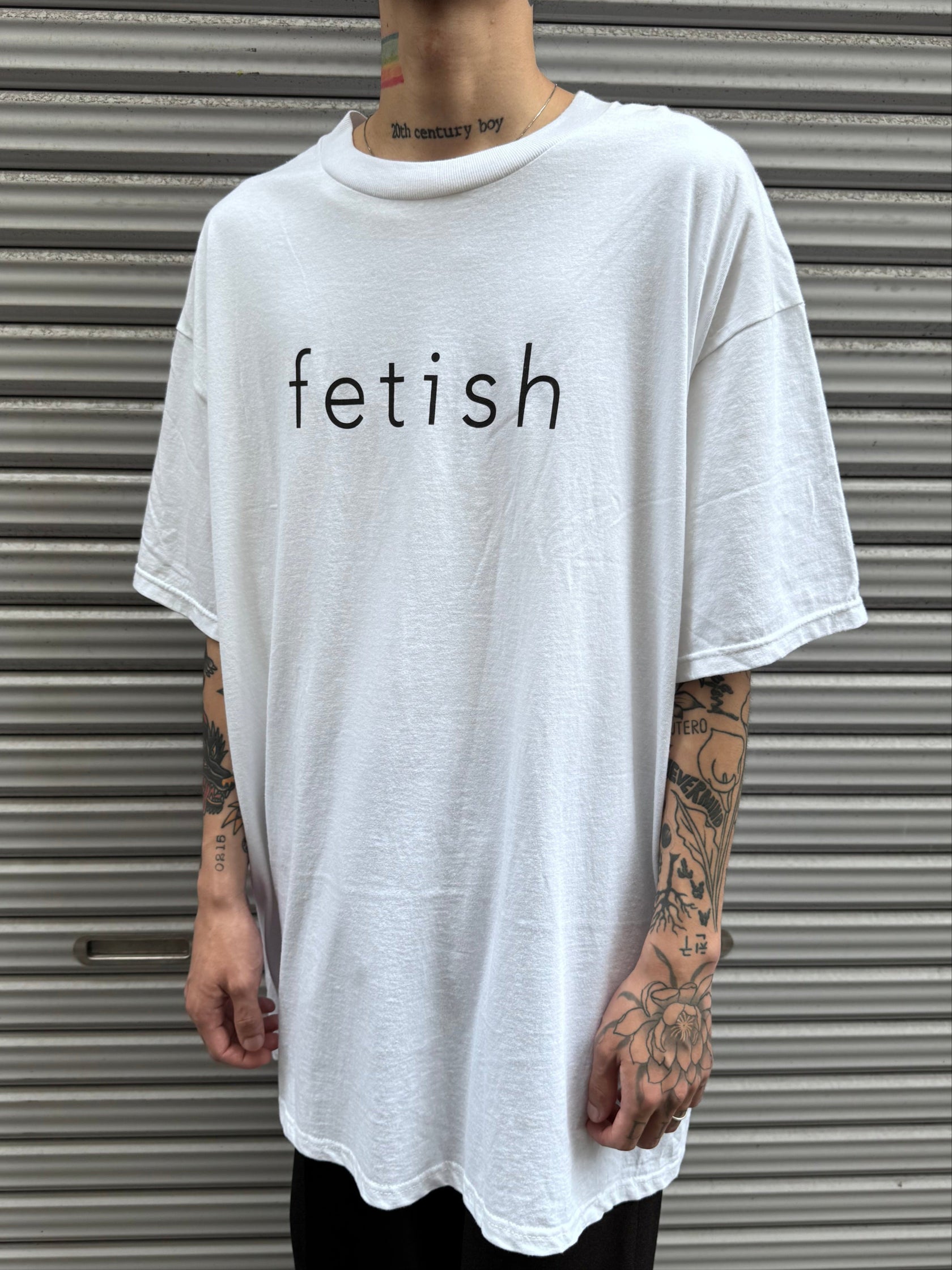 90’s~00’s 「fetish」 USA製 ホワイトTシャツ