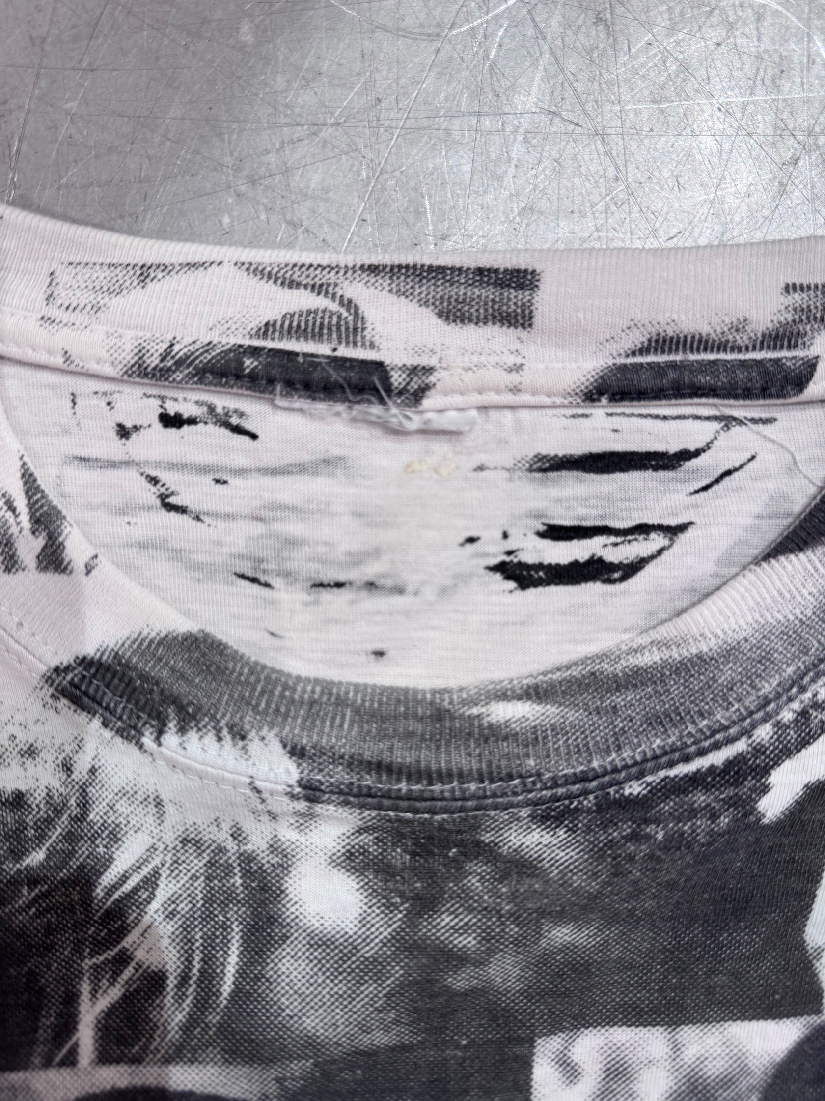 90’s「Over Print」ホワイトTシャツ