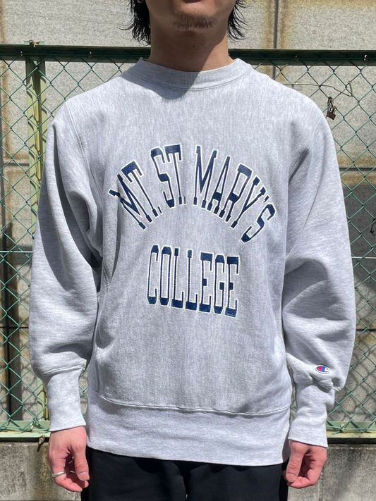 90's CHAMPION「MT.ST. MARY'S COLLEGE」Reverse Weave USA製 カレッジスウェット